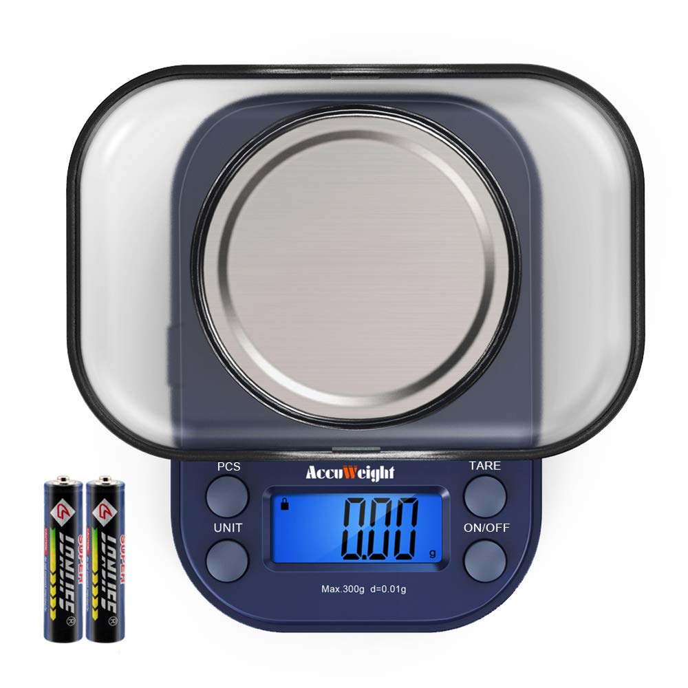 AccuWeight Digital Gram Scale with 300g/0.01g Small Pocket