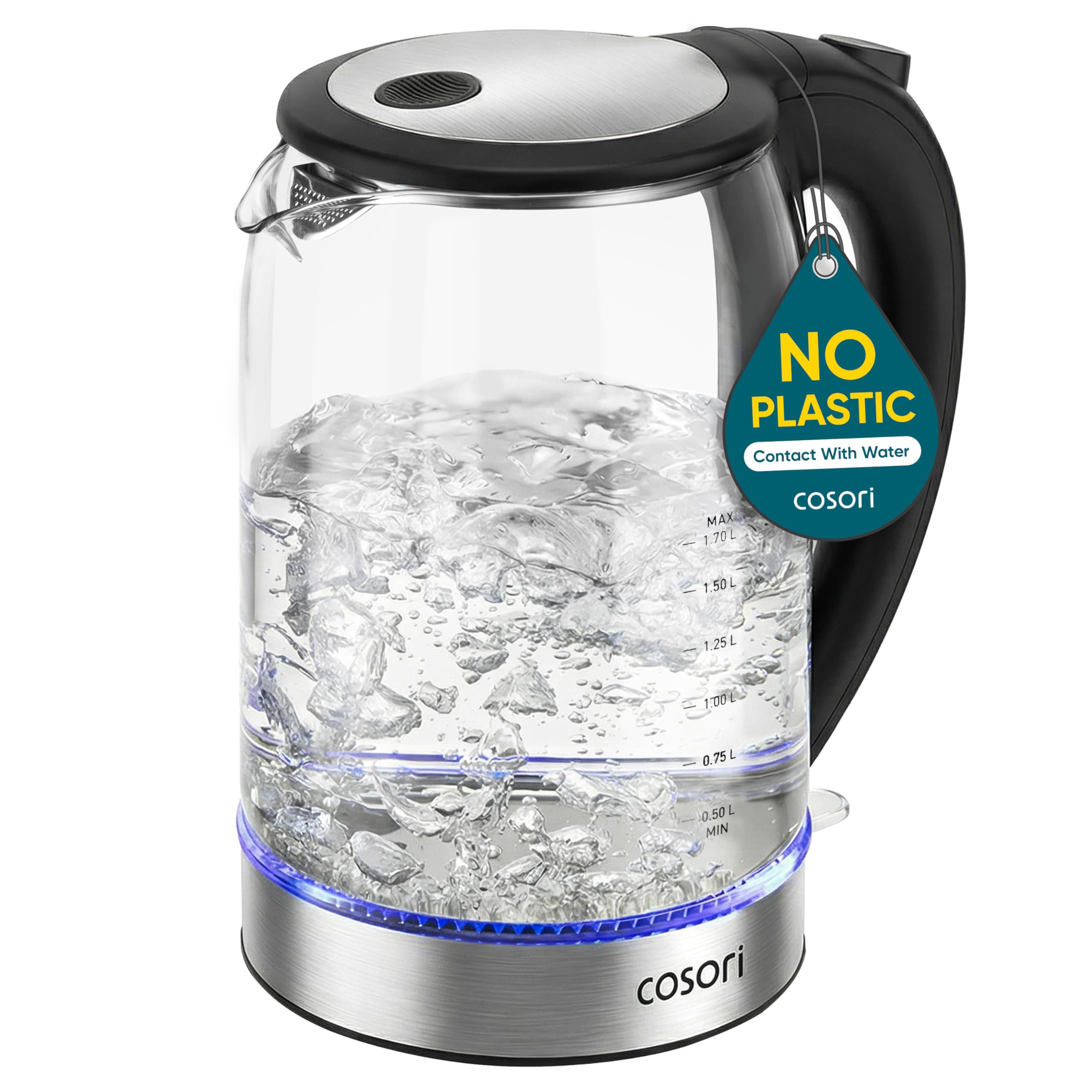 Cosori Electric Kettle, No Plastic Contact With Water