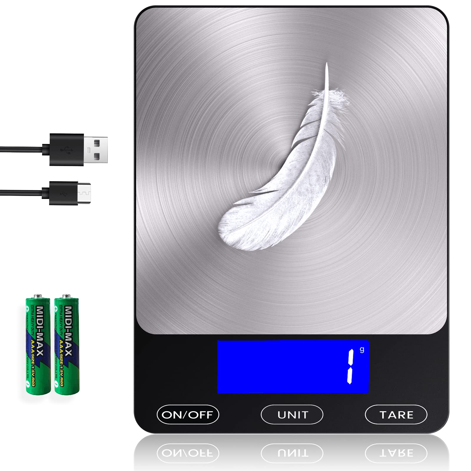 Food Scale -33lb Digital Kitchen Scale for Food Ounces Grams