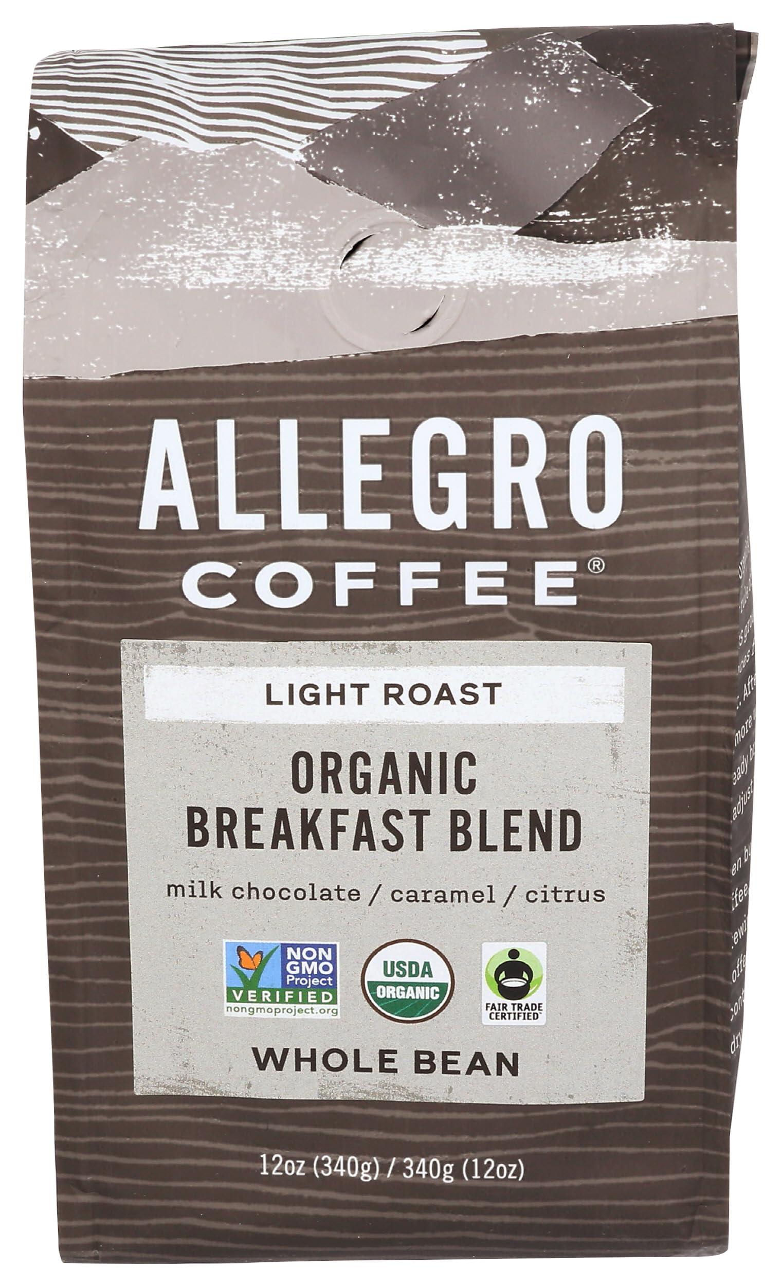Allegro Coffee Organic Breakfast Blend Whole Bean Coffee