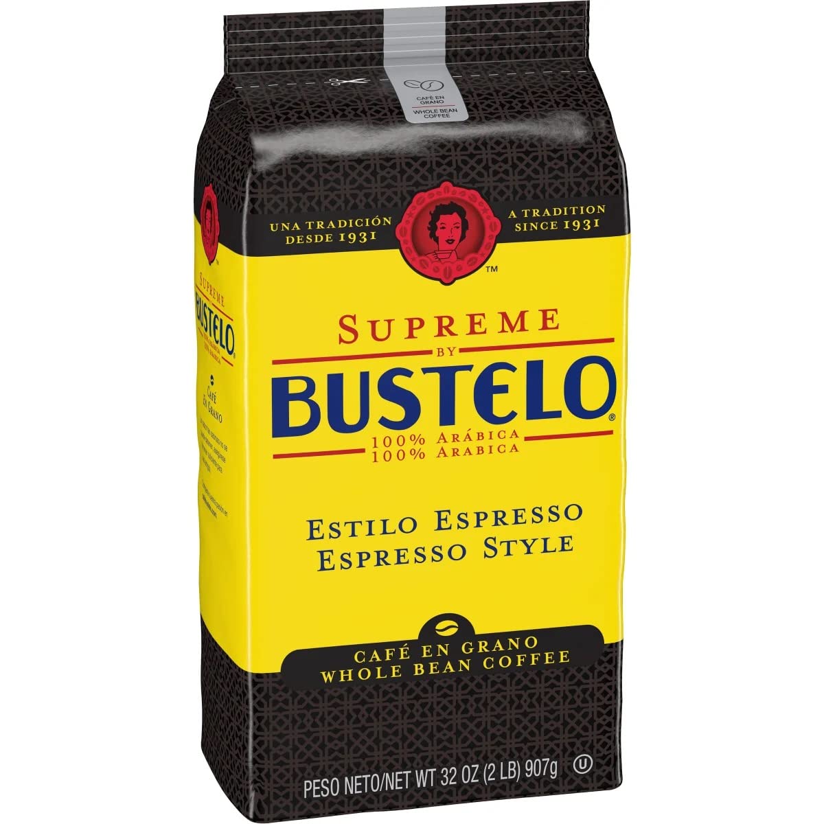 Supreme Bustelo Espresso Style Whole Bean Coffee, Dark Roast