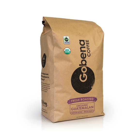 Gobena Coffee 5lb Fair Trade Organic Certified Guatemalan Whole