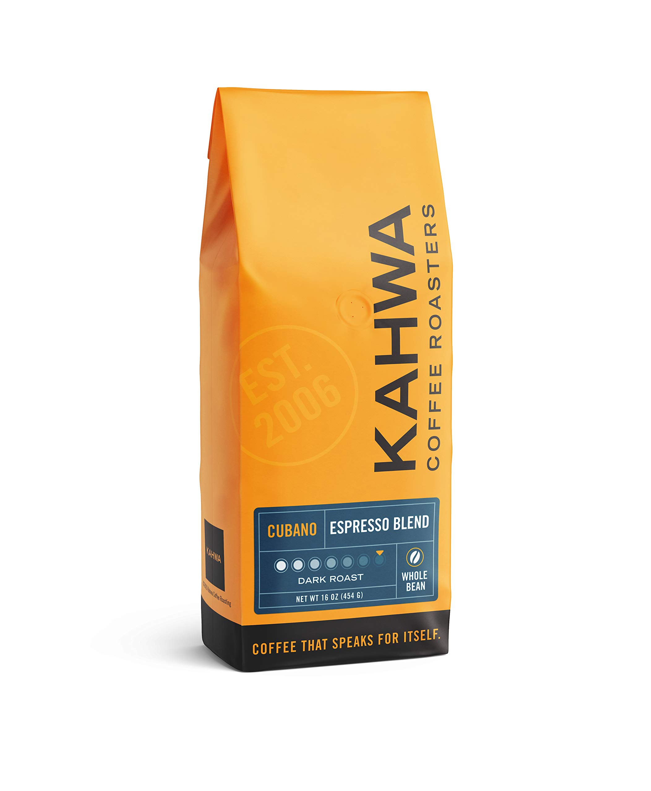 Kahwa Cuban Coffee Beans, Cubano Dark Roast Espresso Blend
