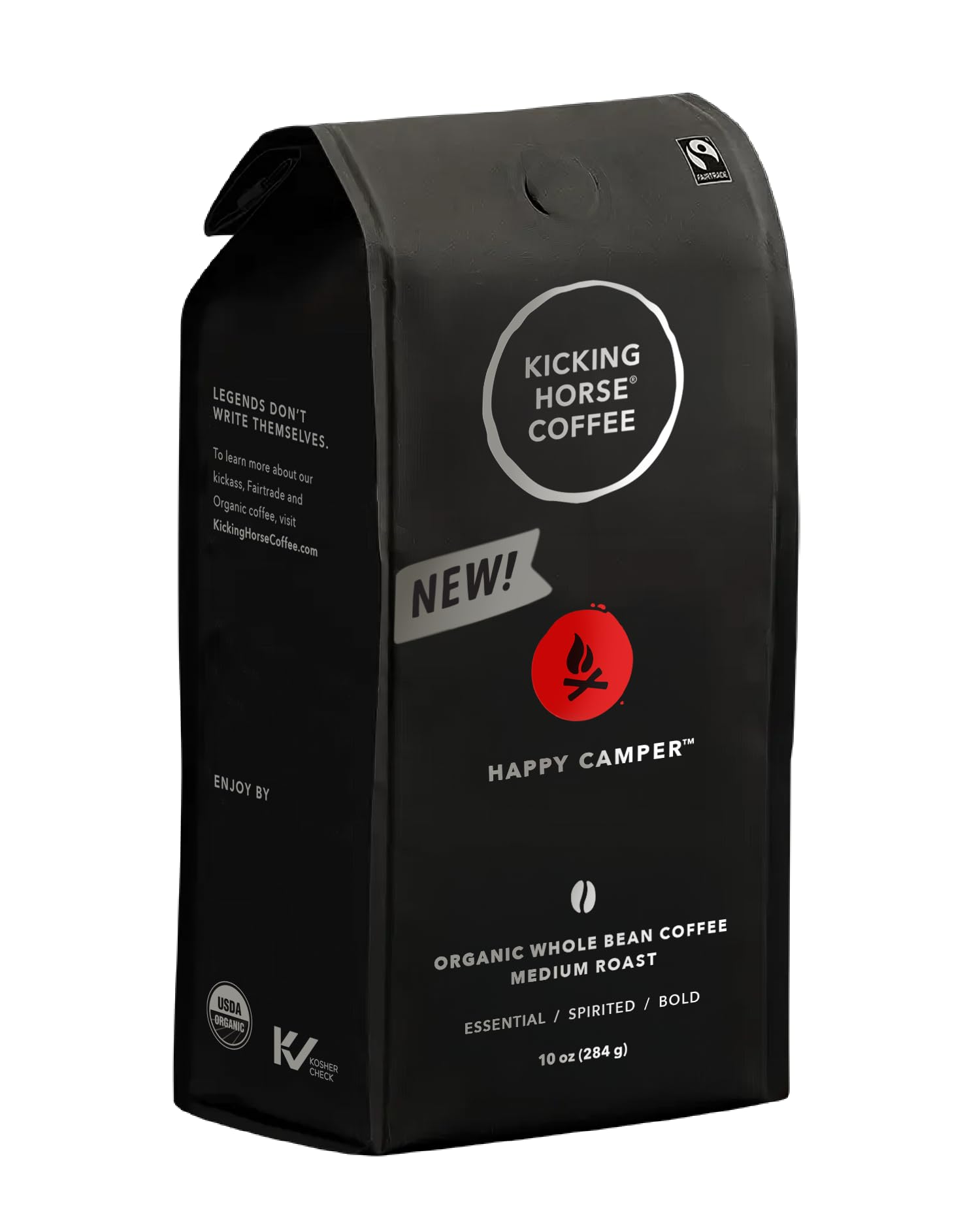 Kicking Horse Happy Camper Whole Bean Coffee, 10 Ounce