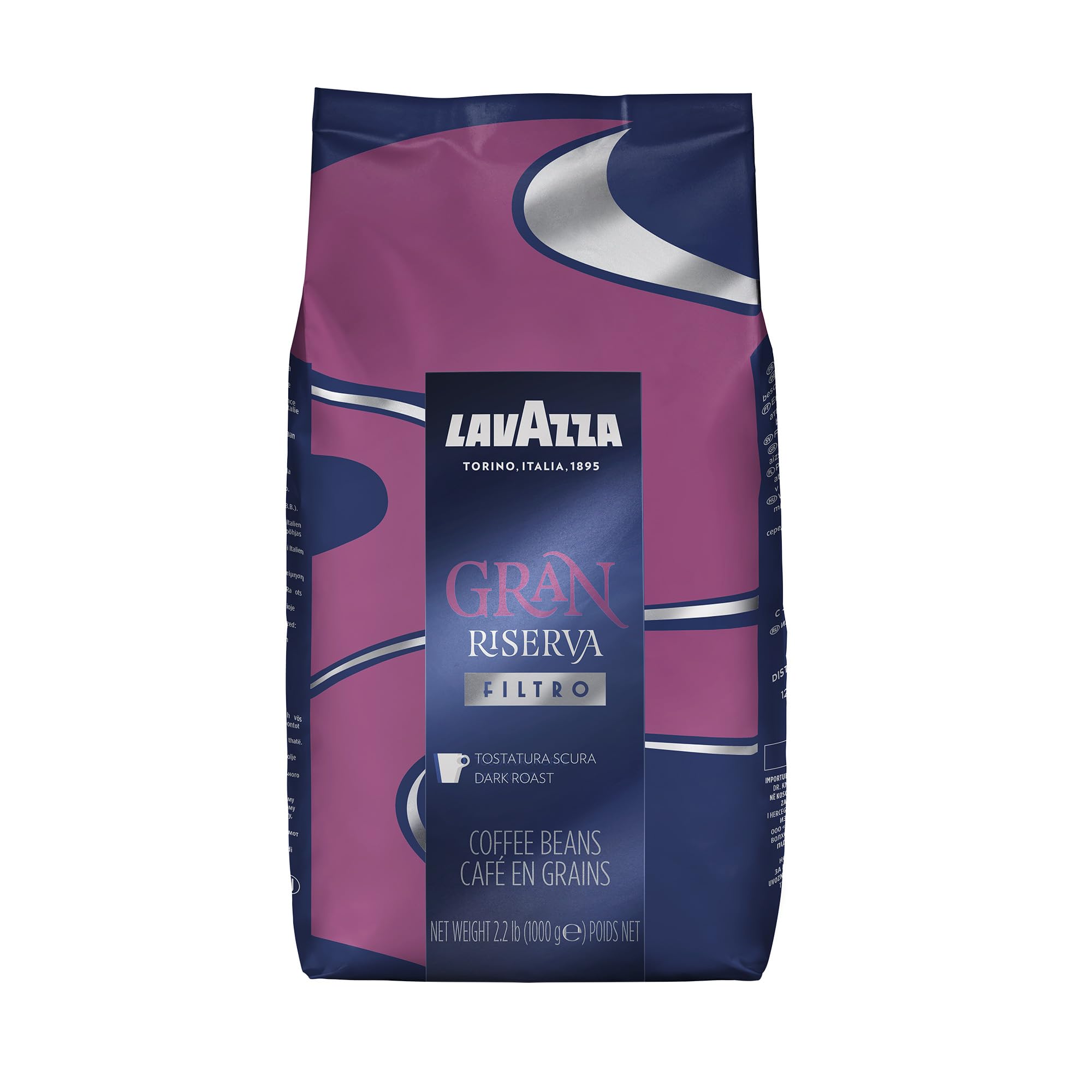 Lavazza Gran Riserva Filtro Whole Bean Coffee Dark Roast 2.2LB