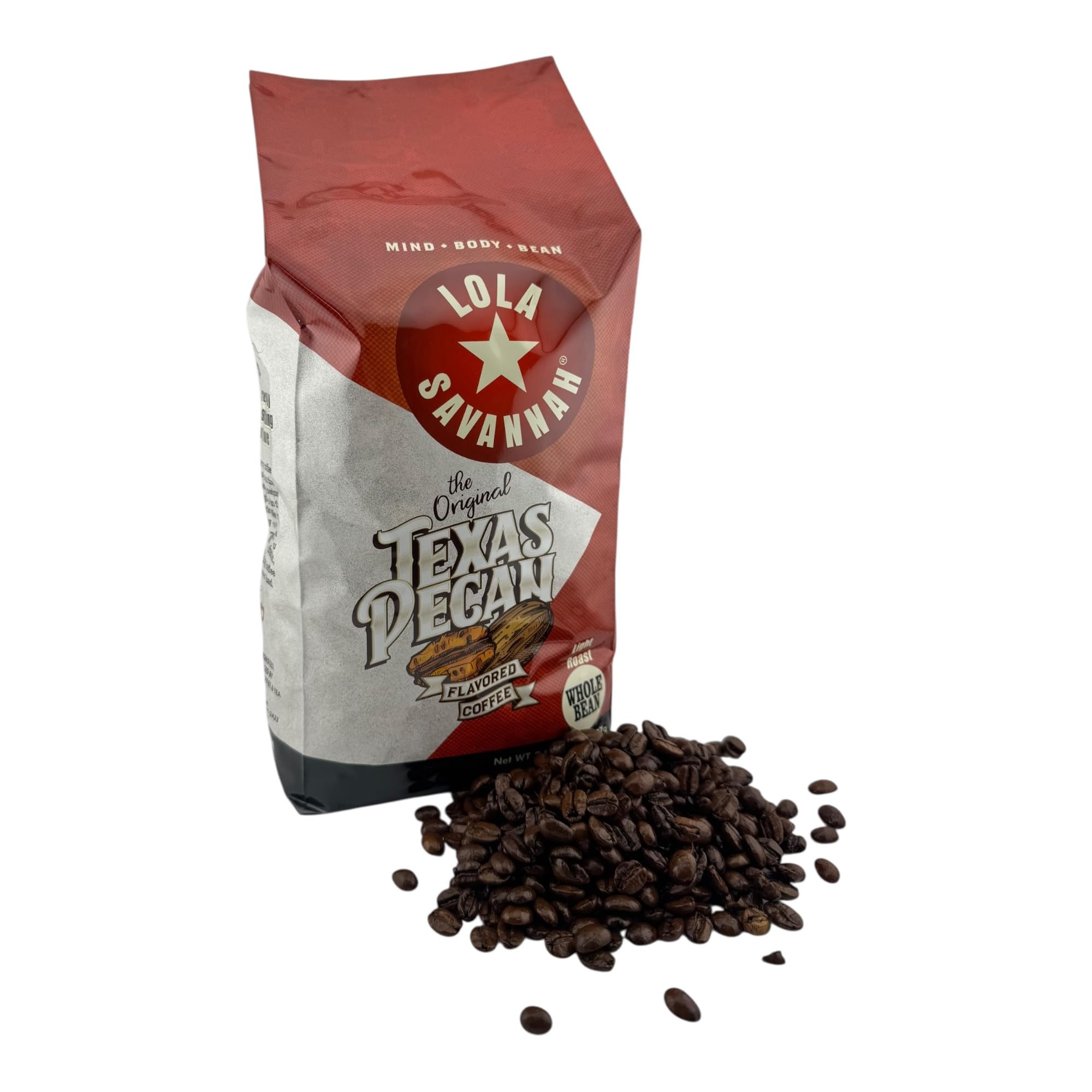 Lola Savannah Texas Pecan Whole Bean Caffeinated Coffee