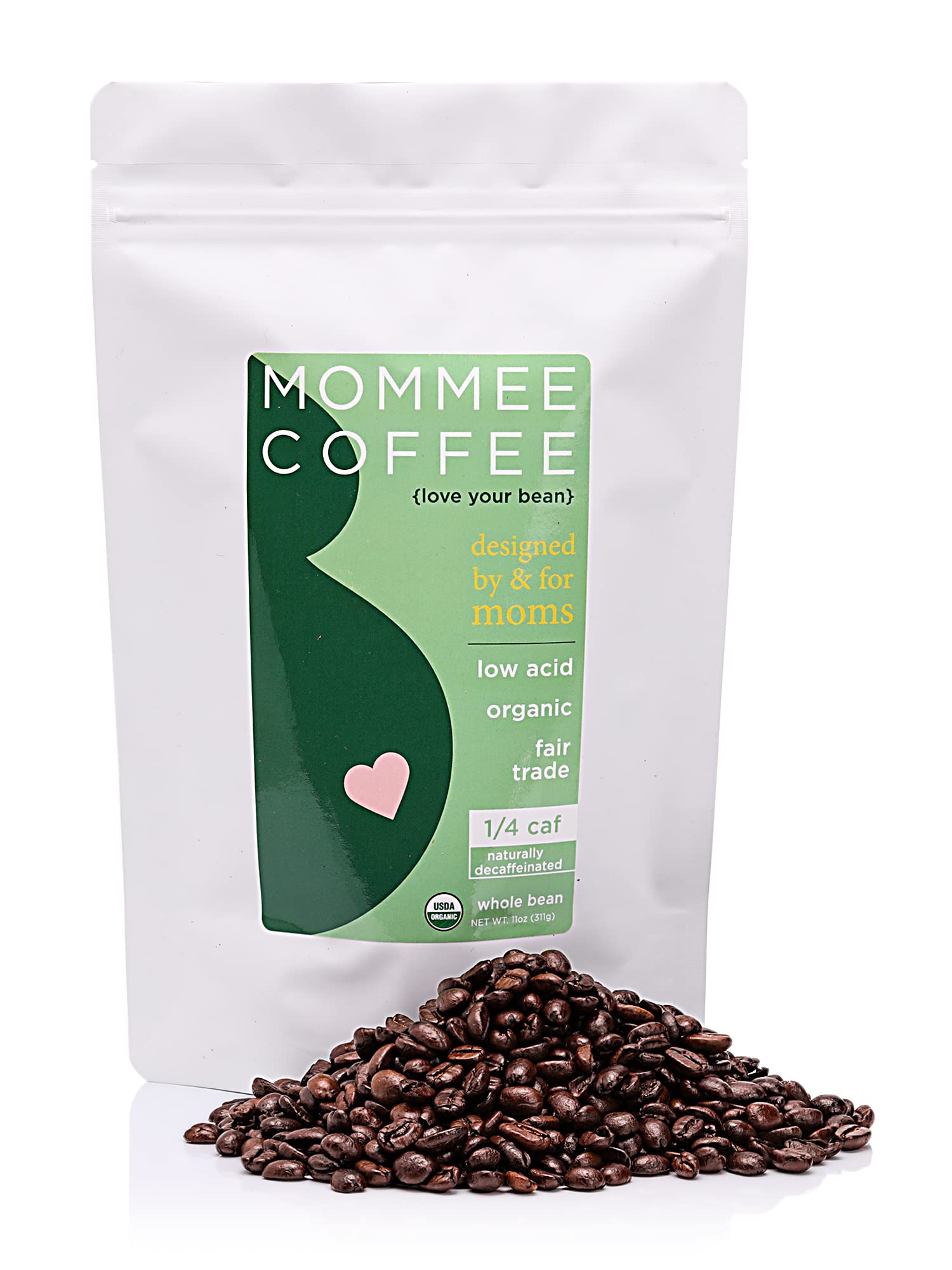 Mommee Coffee Quarter Caf Low Acid Whole Organic Coffee Beans