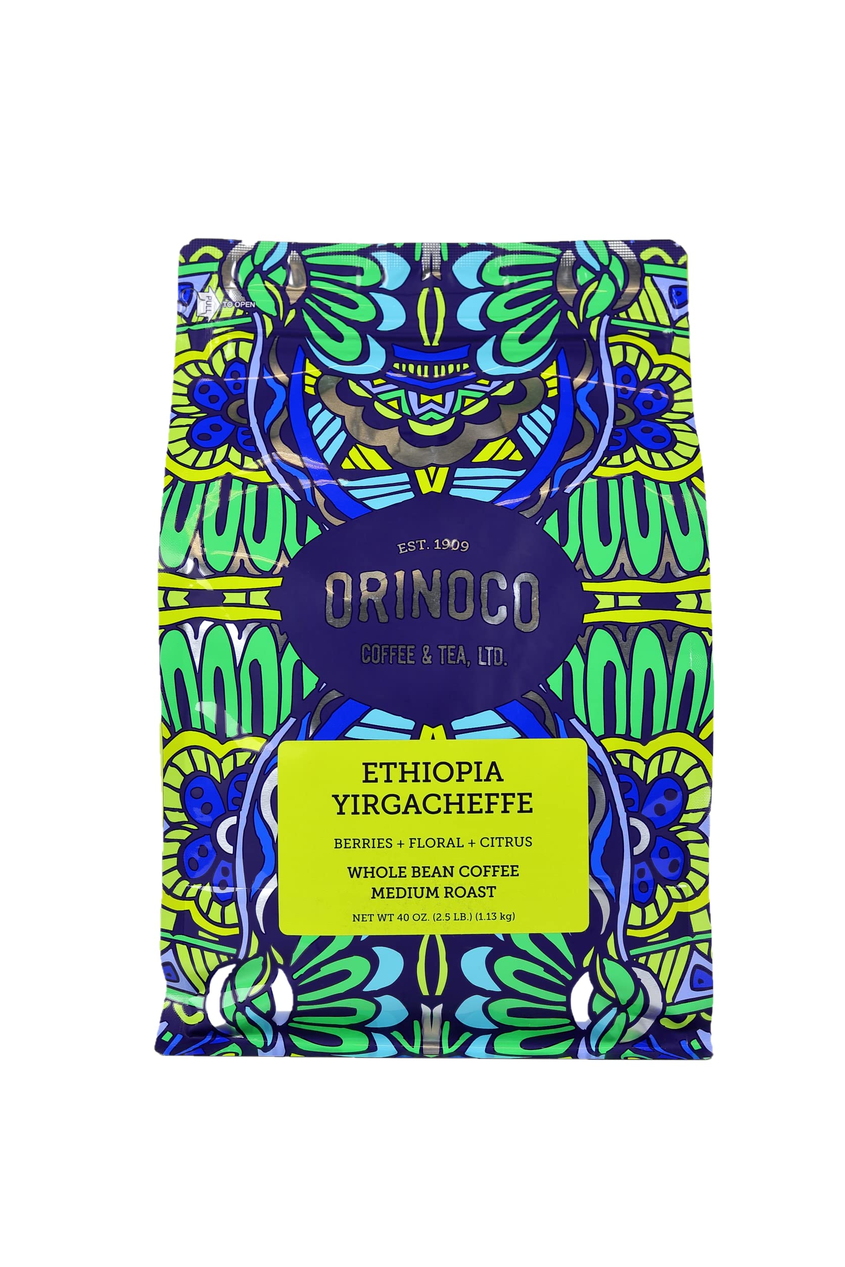 Orinoco Ethiopian Yirgacheffe 2.5lb bag, Medium Roast