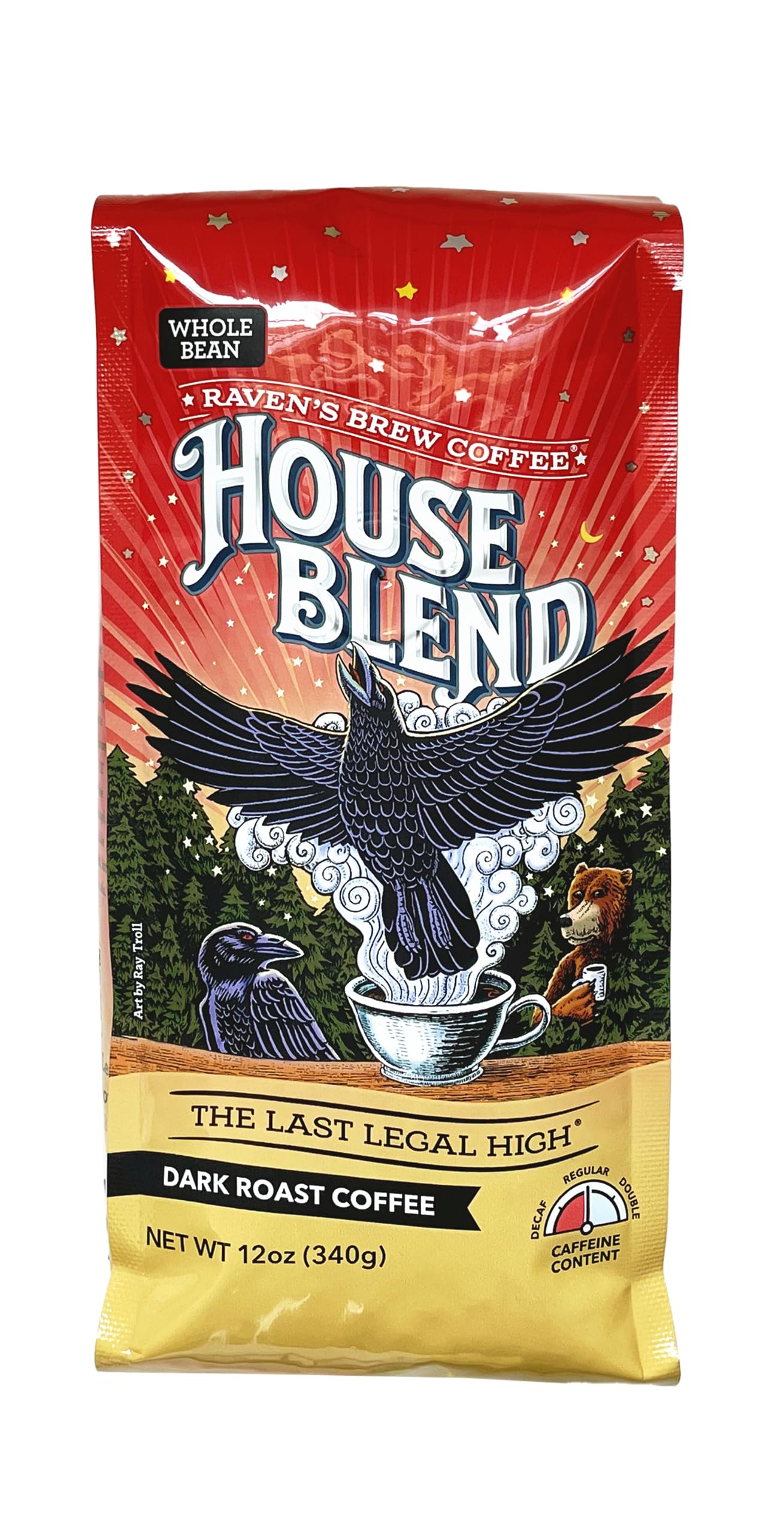 Raven’s Brew Coffee Gourmet Dark Roast Whole Bean Coffee