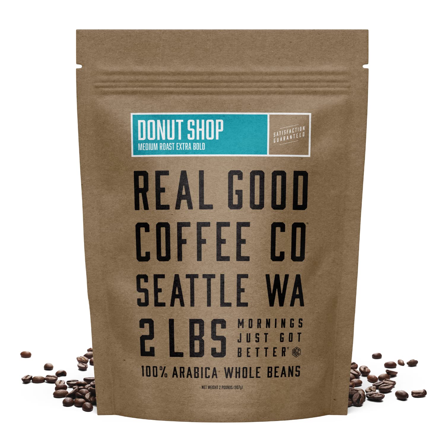 Real Good Coffee Company Donut Shop Medium Roast Whole Bean