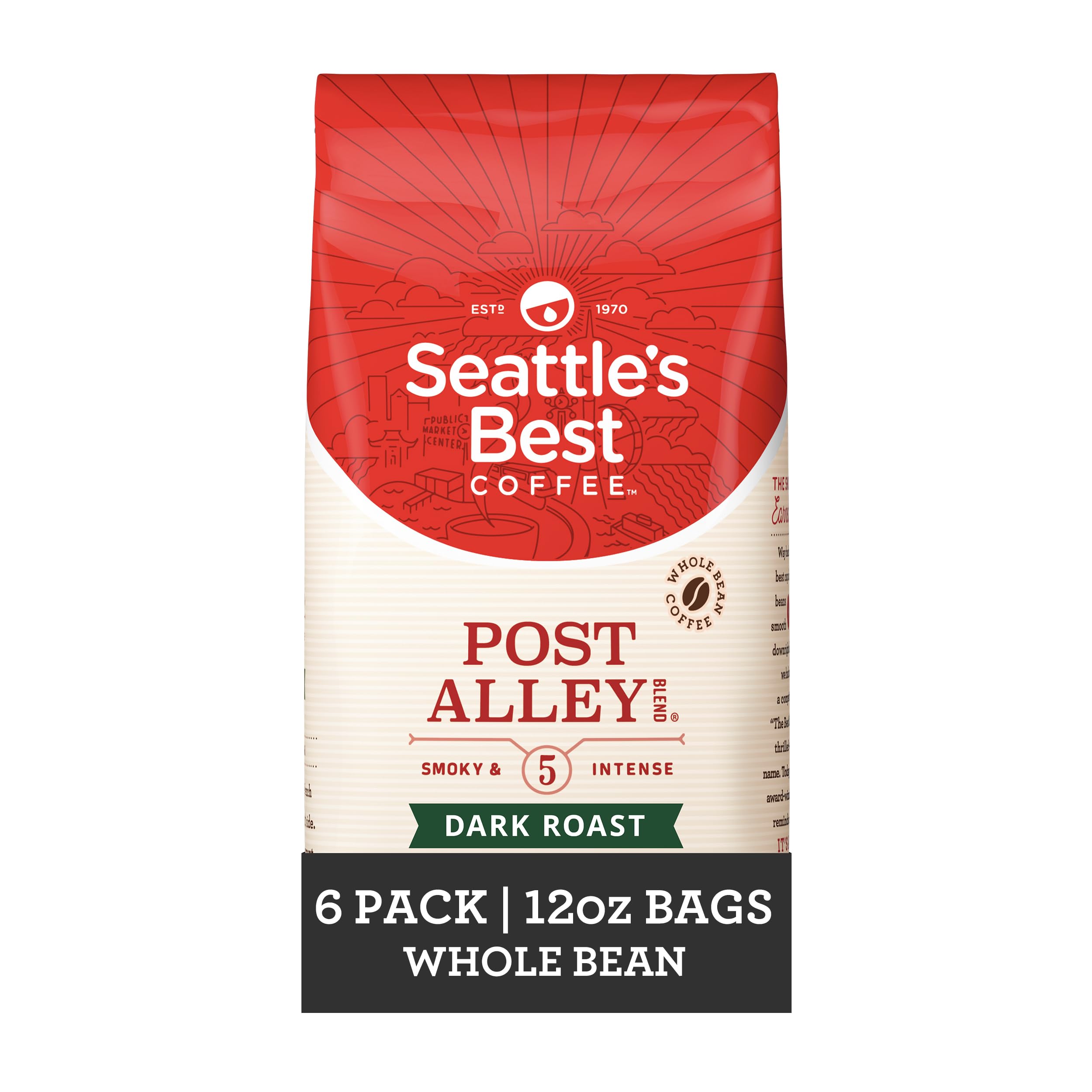 Seattle's Best Coffee Post Alley Blend Dark Roast Whole Bean