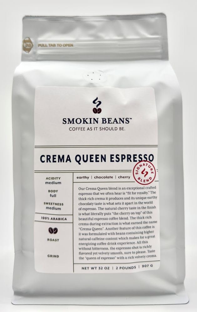 Smokin Beans 2-Pound Crema Queen Espresso Coffee