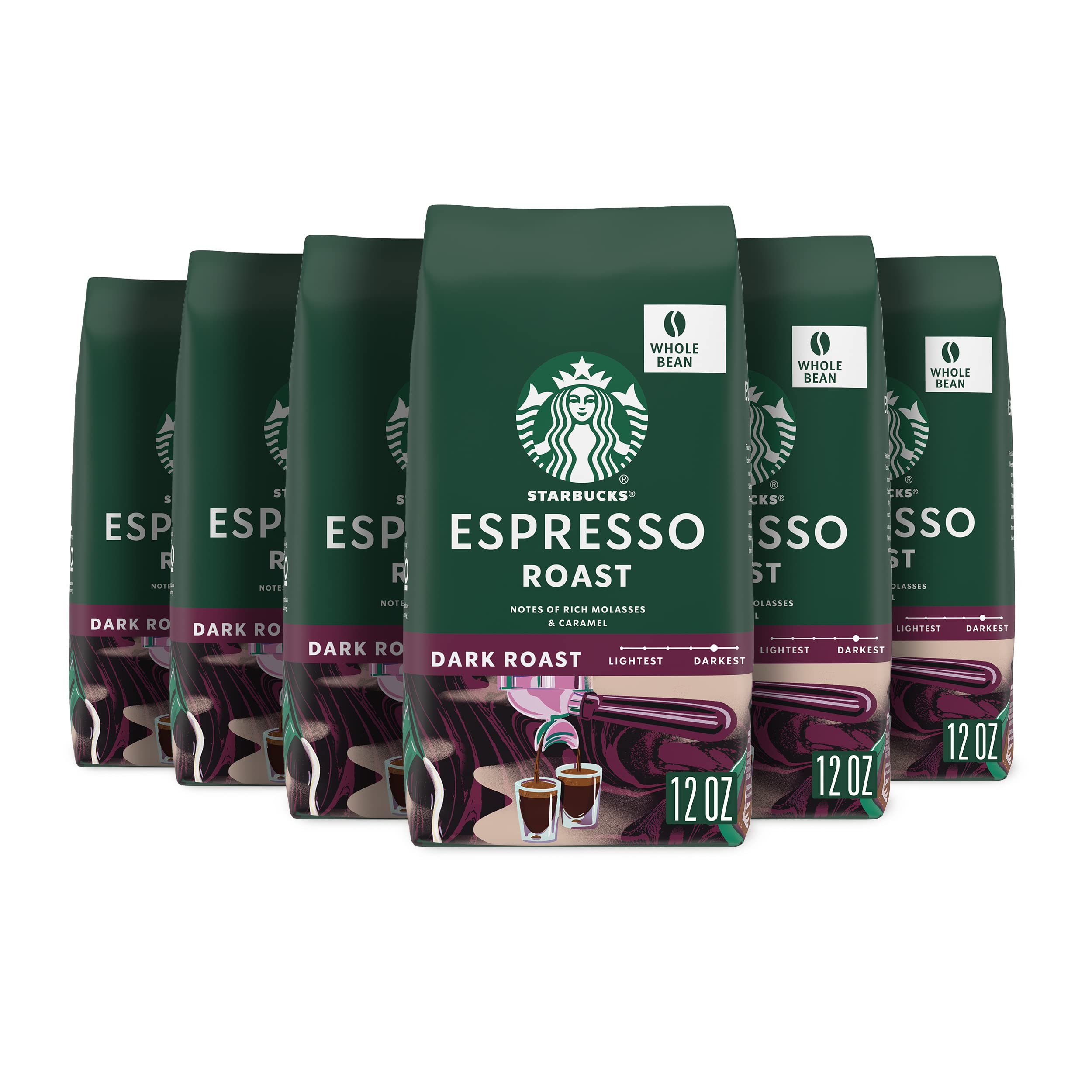 Starbucks Whole Coffee Beans, Dark Roast Hot or Iced Coffee