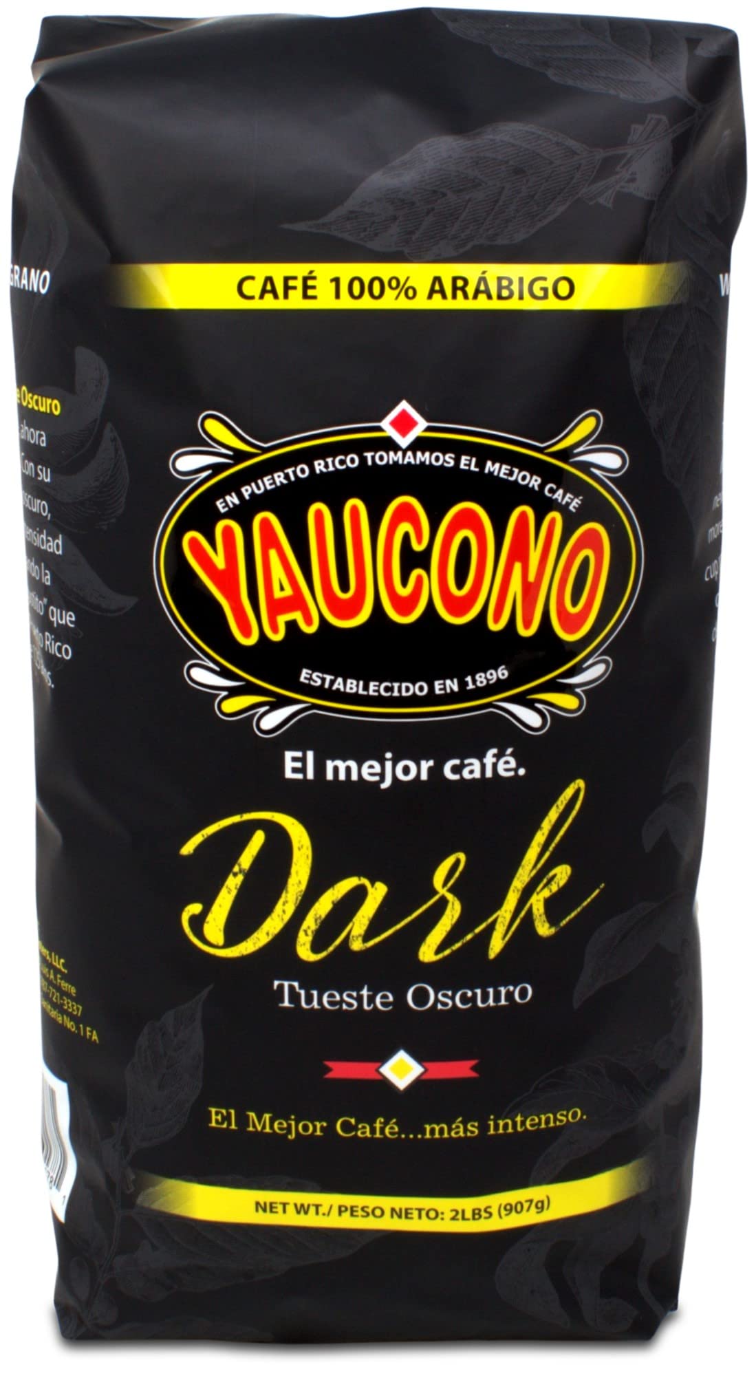 Yaucono Dark Roast Whole Bean Coffee, Puerto Rico