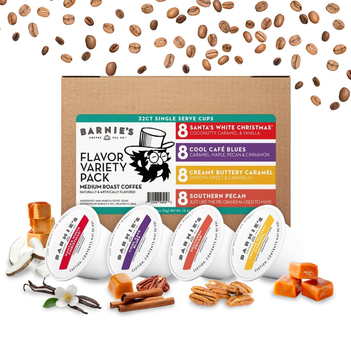 Barnie's Coffee Pods with Santa's White Christmas