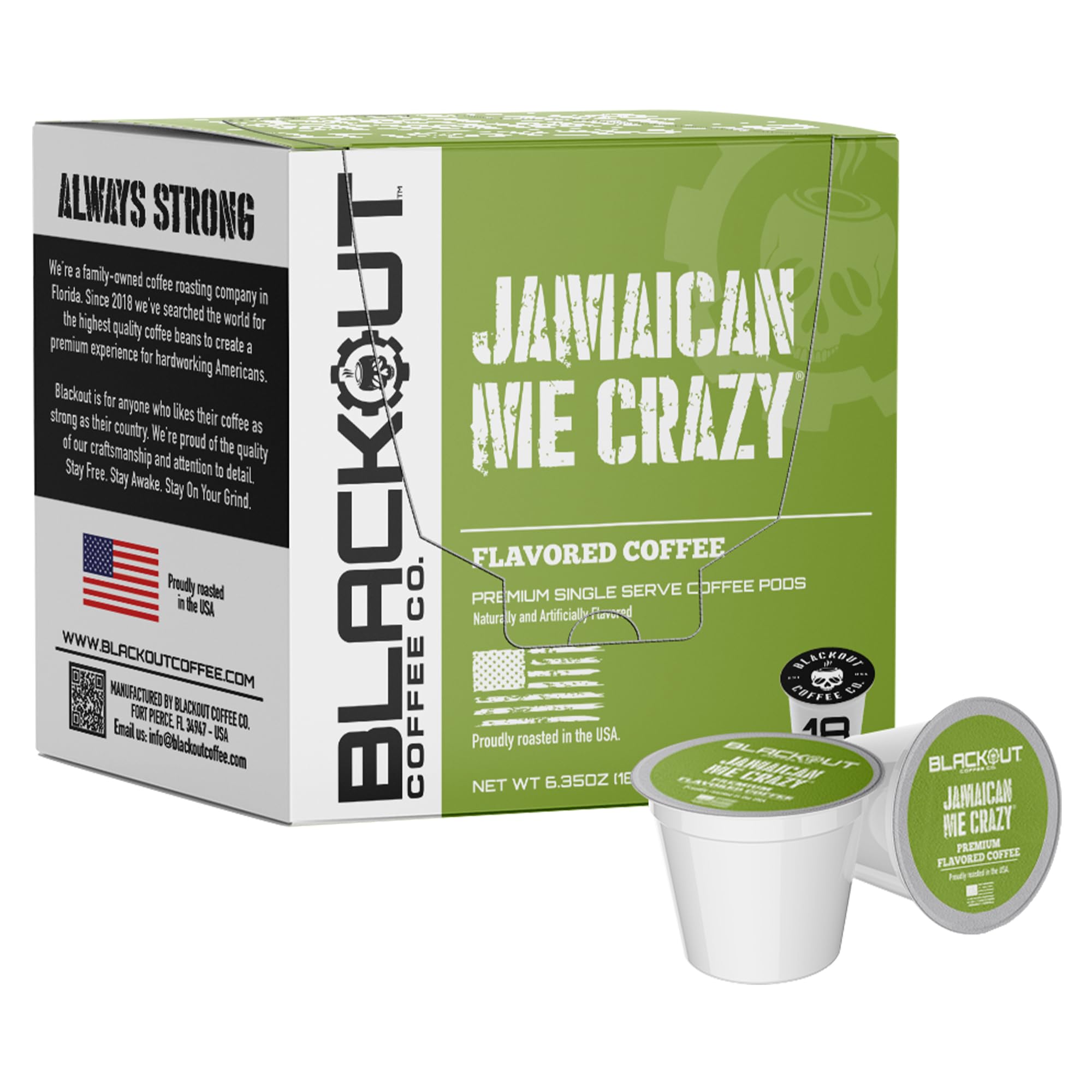 Blackout Coffee Jamaican Me Crazy Flavored Pods