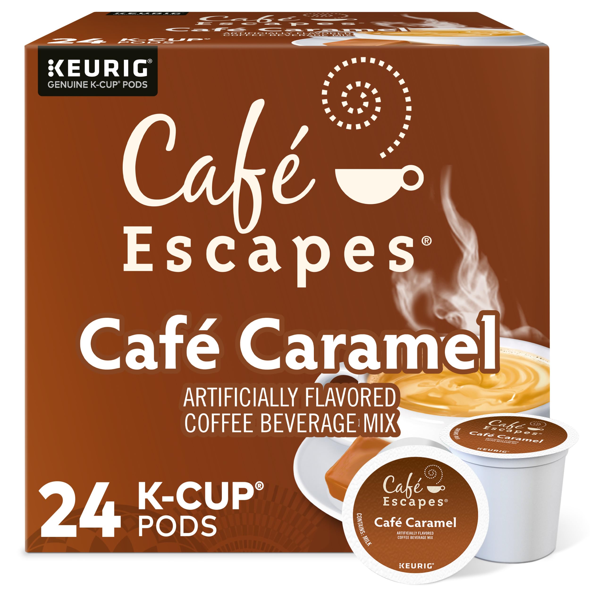 Café Escapes Café Caramel, Keurig Single-Serve K-Cup Pods