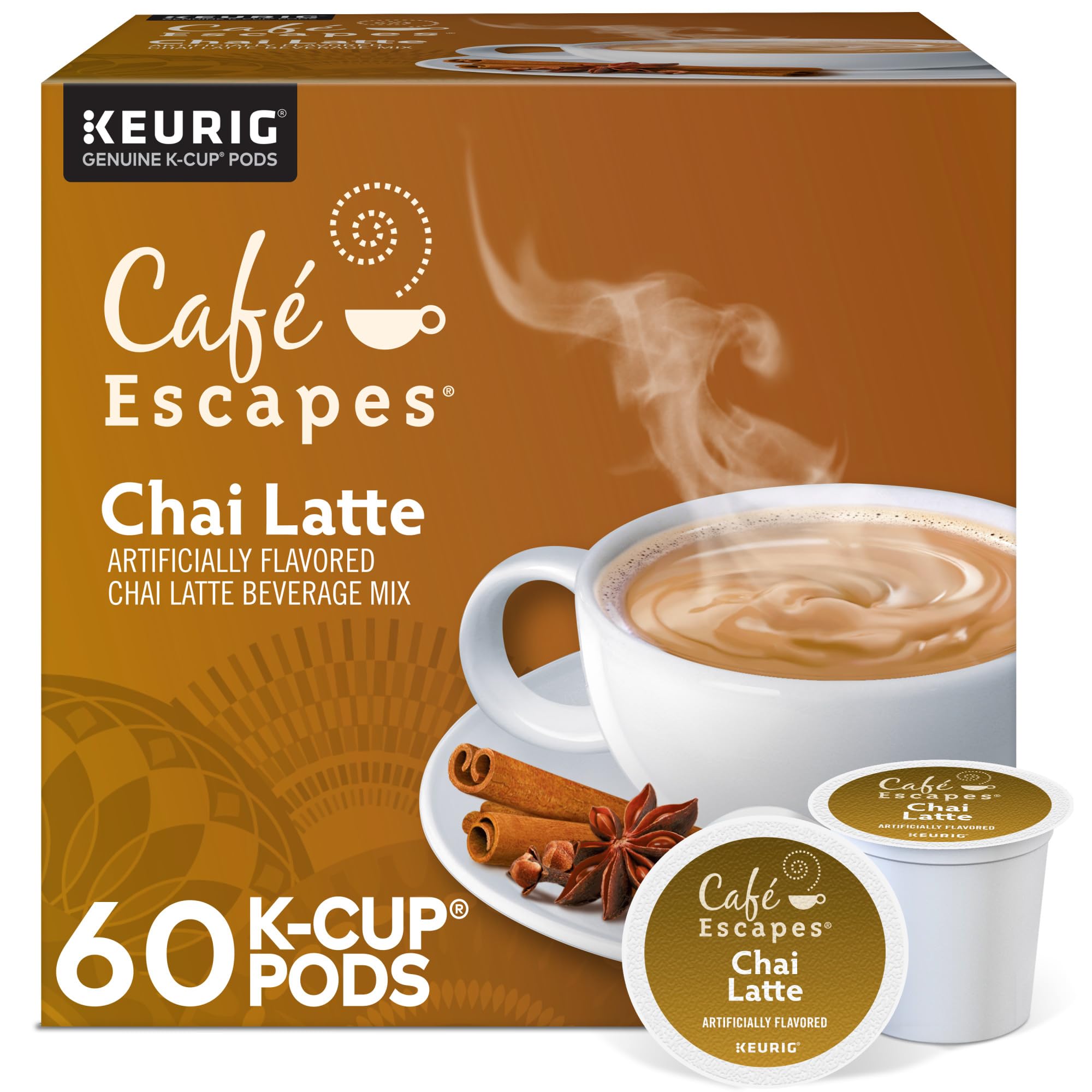 Café Escapes Chai Latte, Single-Serve K-Cup Pods