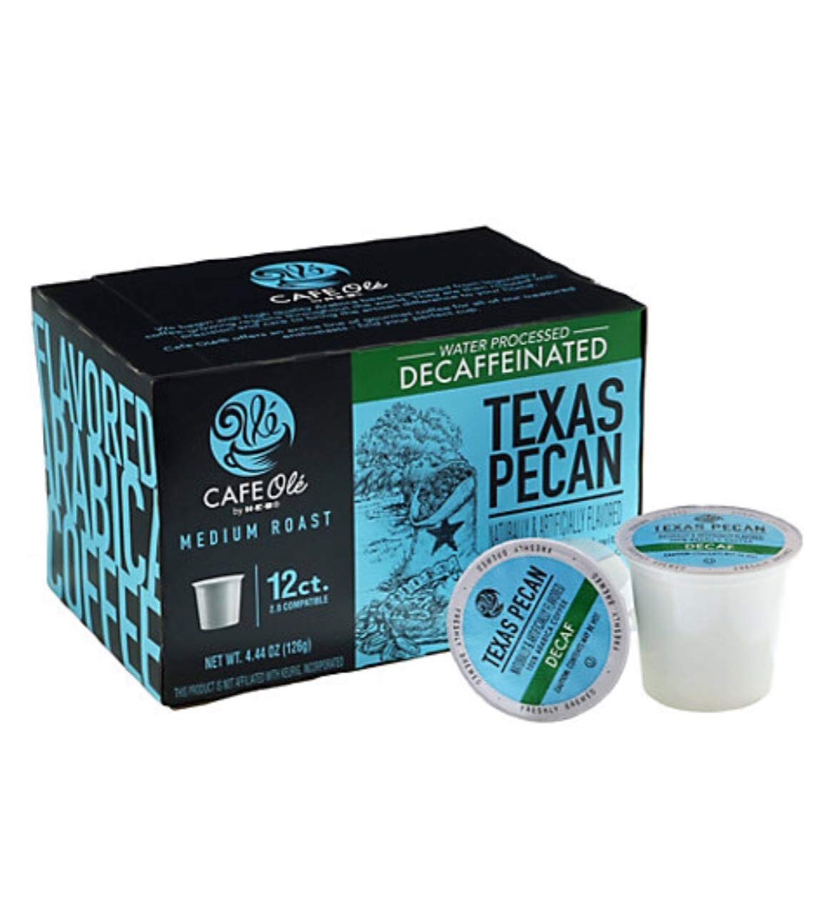 Cafe Ole Texas Pecan DECAF k-cup coffee 12. cts.