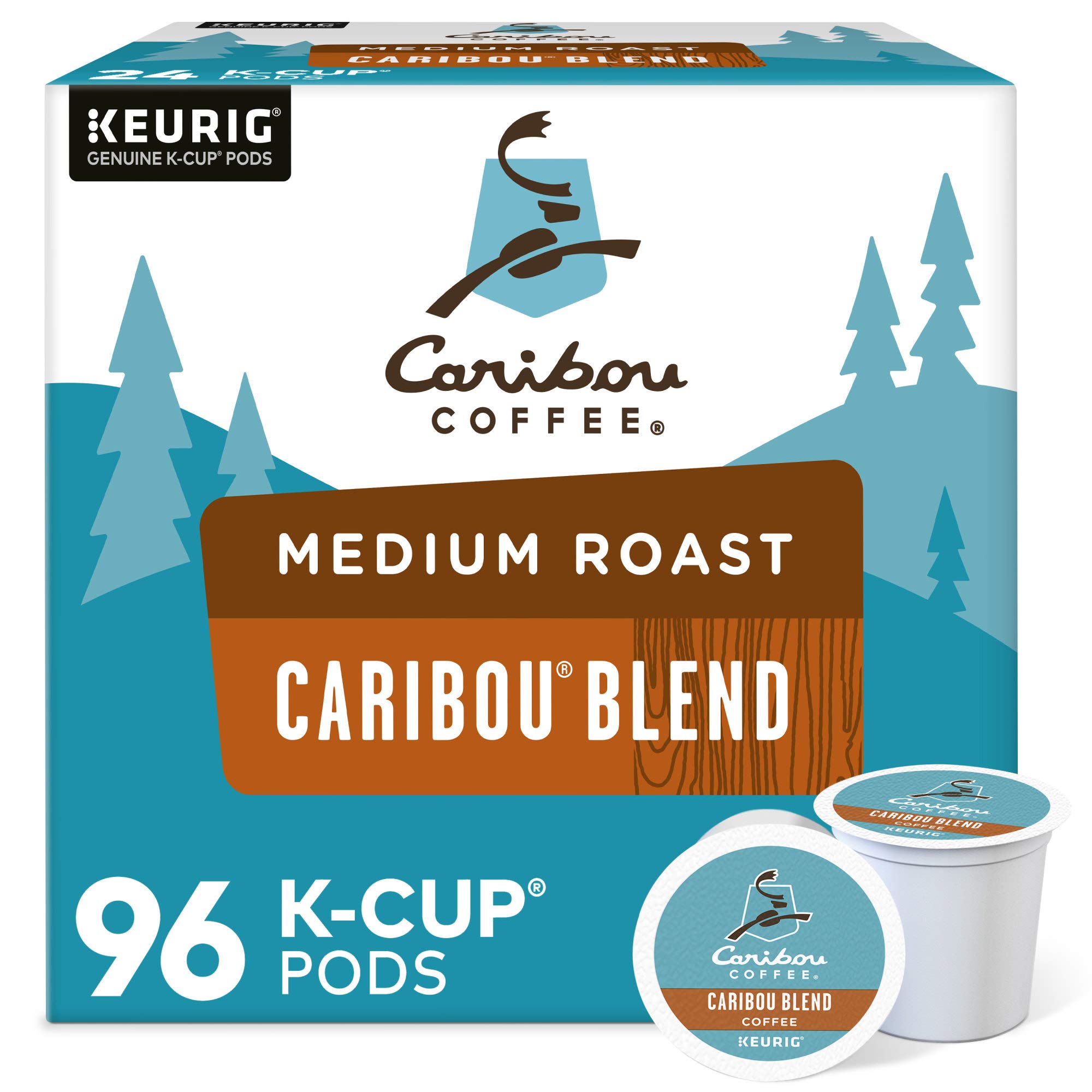 Caribou Coffee Caribou Blend, Single-Serve Keurig K-Cup Pods