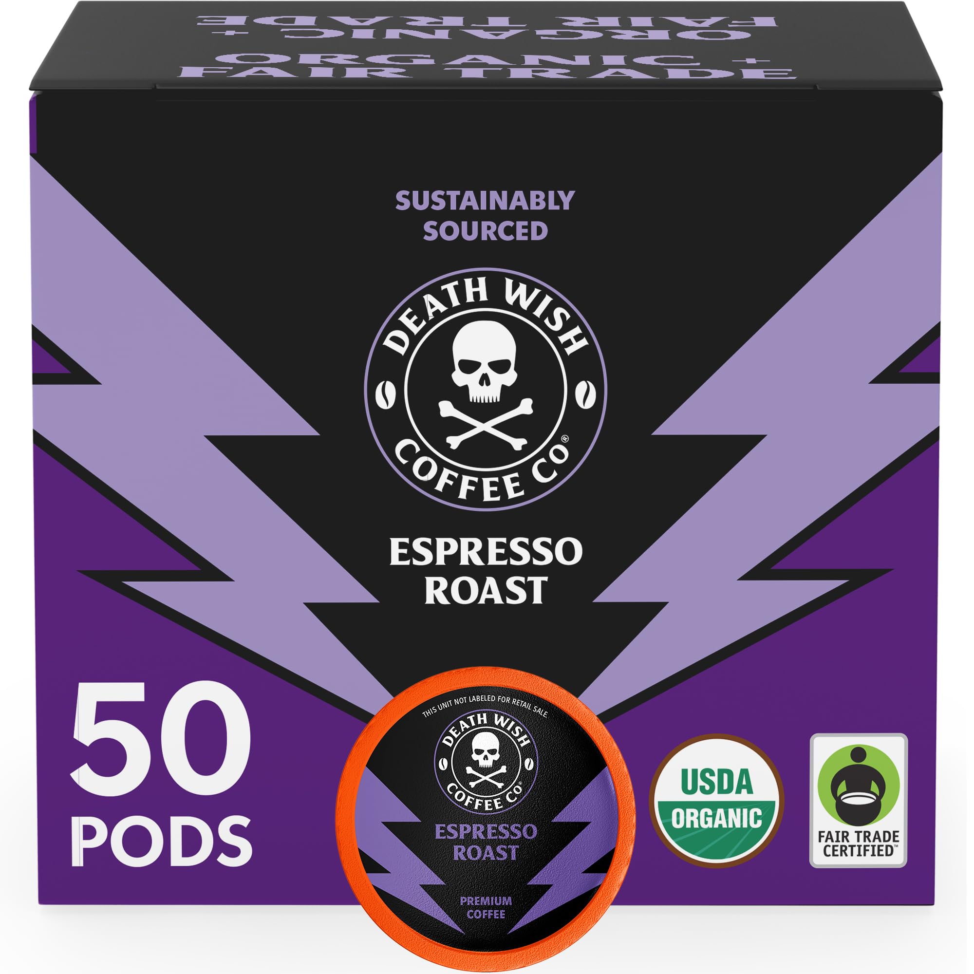 Death Wish Coffee, Espresso Roast Single Serve Coffee Pods