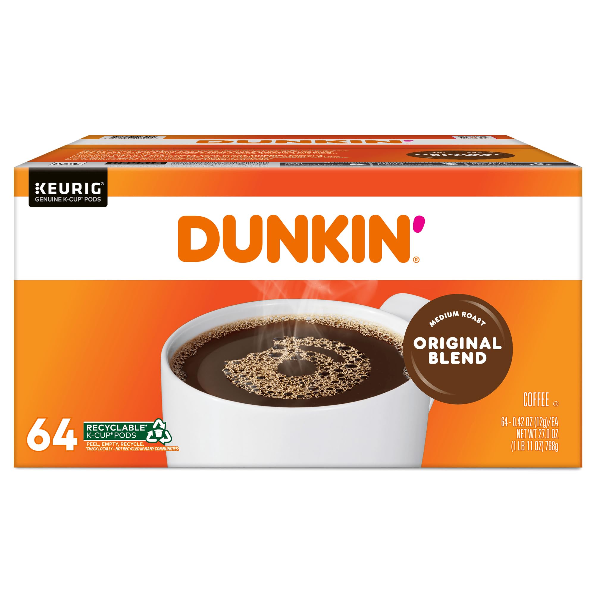 Dunkin' Donuts Single-Serve Coffee K-Cup® Pods, Original Blend