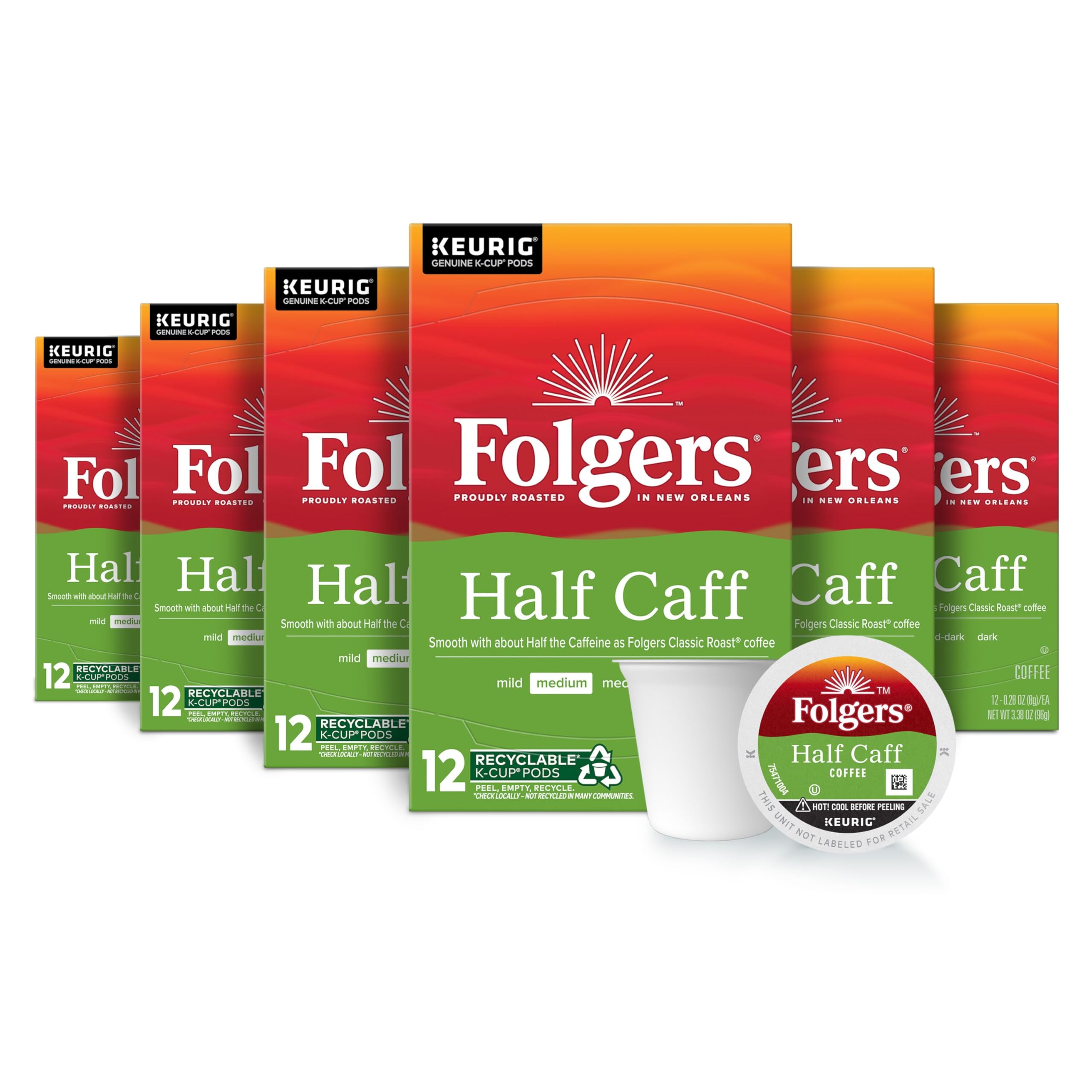 Folgers Half-Caff Medium Roast Coffee
