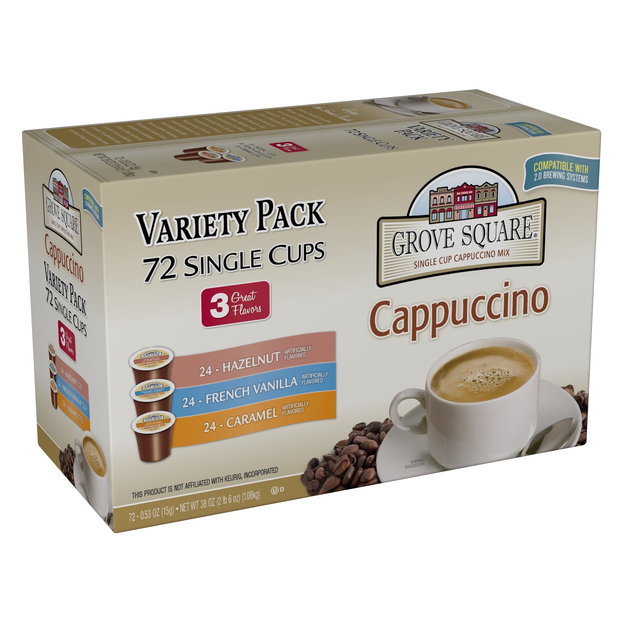 Grove Square Cappuccino Pods, Variety