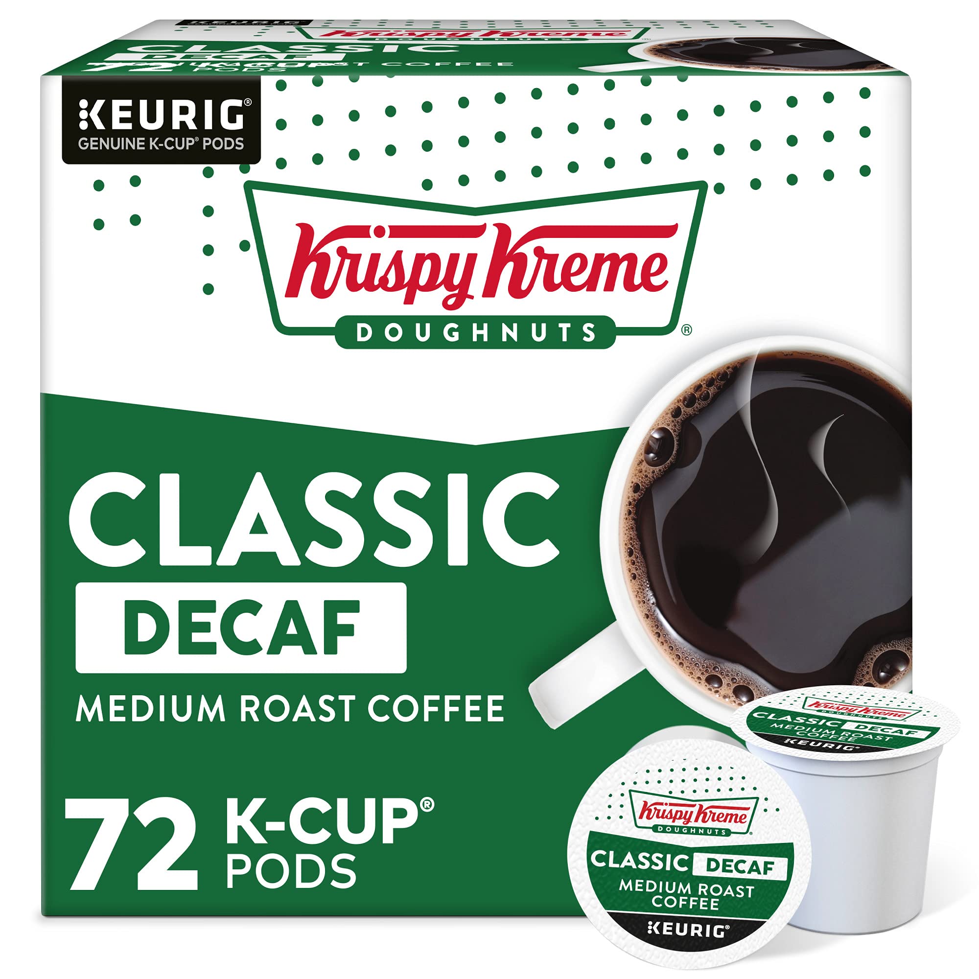 Krispy Kreme Classic Decaf, Single-Serve Keurig K-Cup Pods