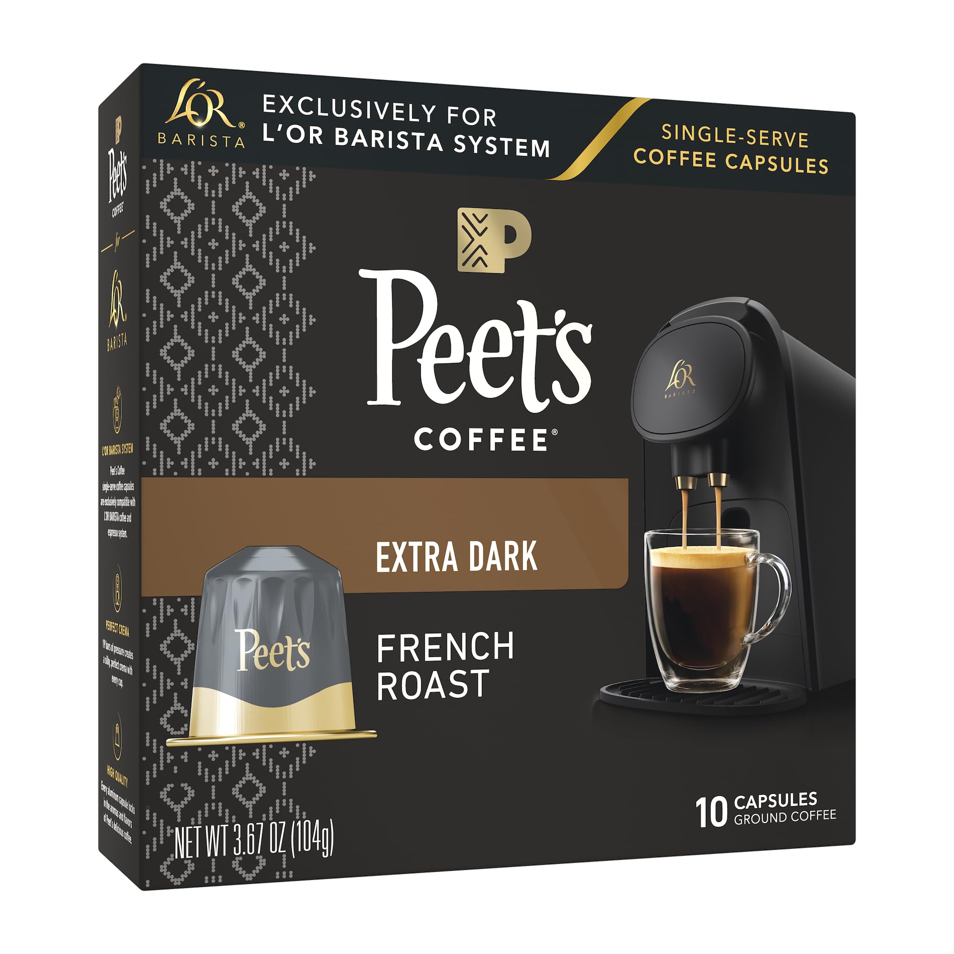 L'OR Barista Coffee Pods, 10 Count Peet's French Roast