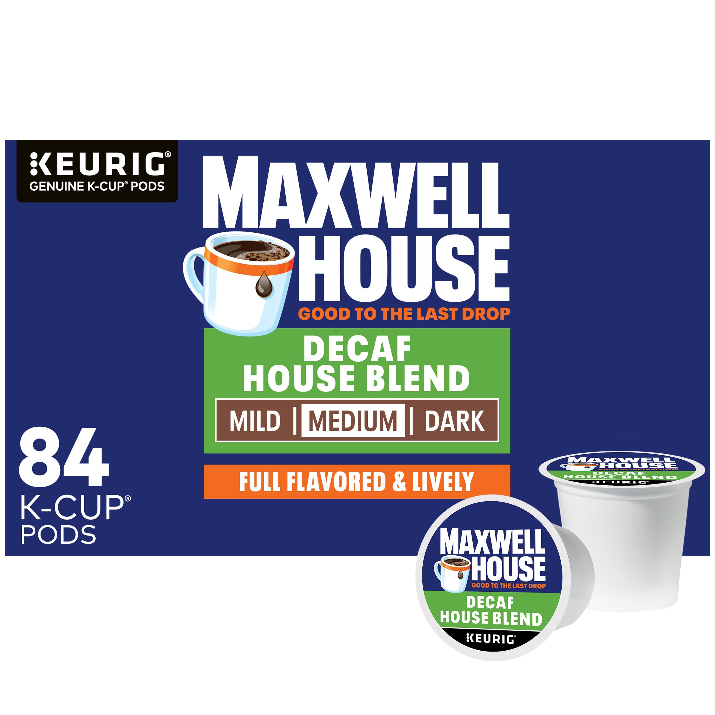 Maxwell House Decaf House Blend Medium Roast K-Cup Coffee Pods