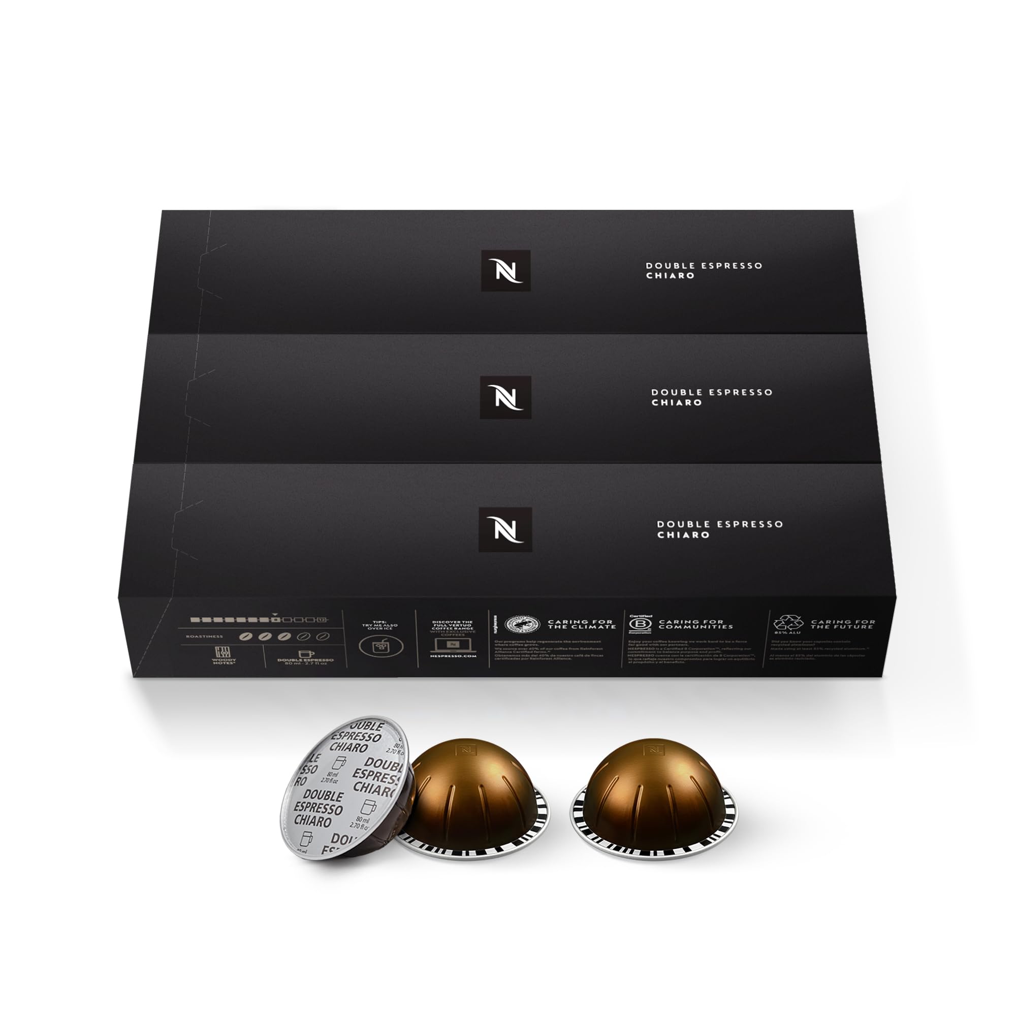 Nespresso Capsules Vertuo, Double Espresso Chiaro