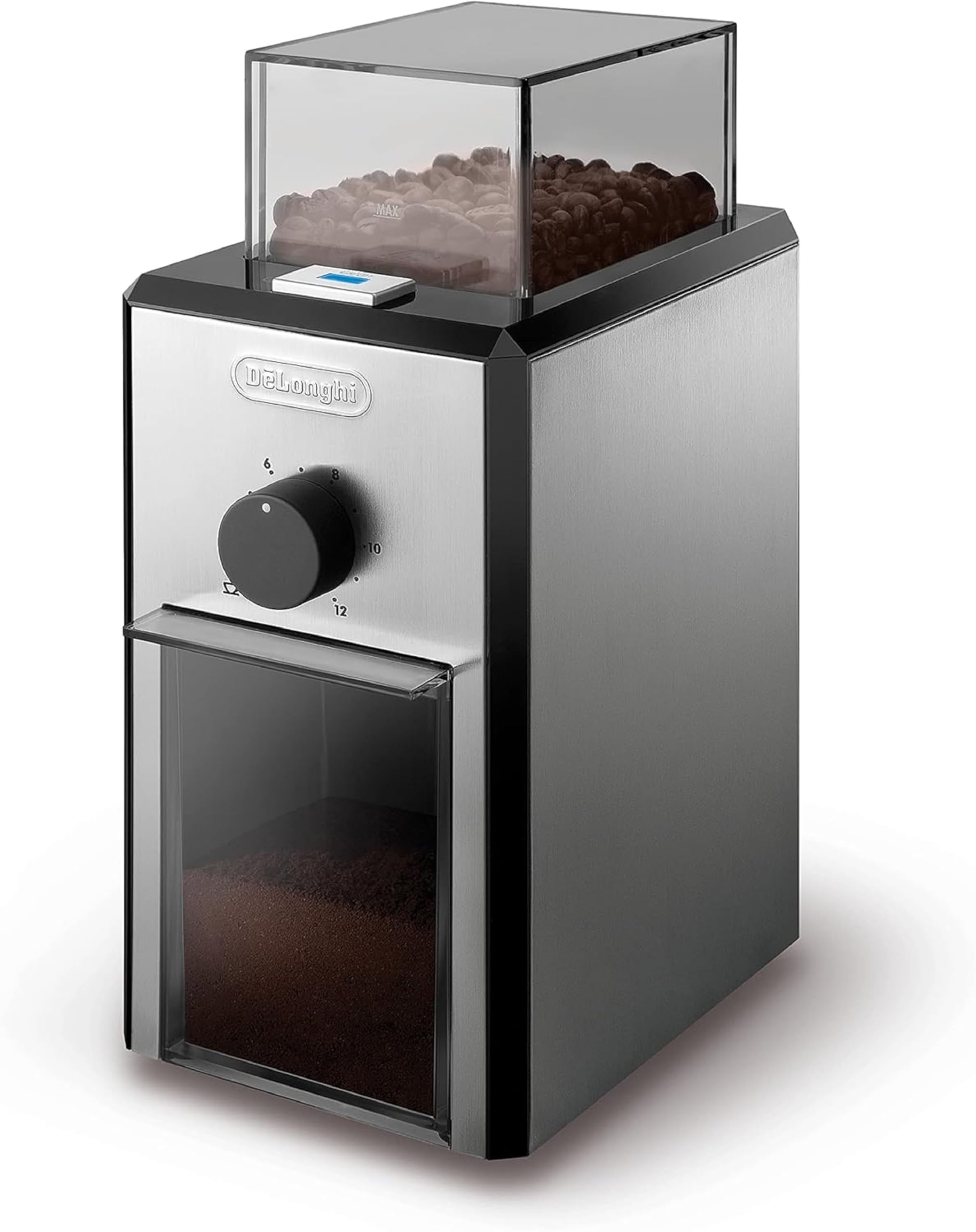 De'Longhi Burr Coffee Grinder with Grind Selector and Quantity
