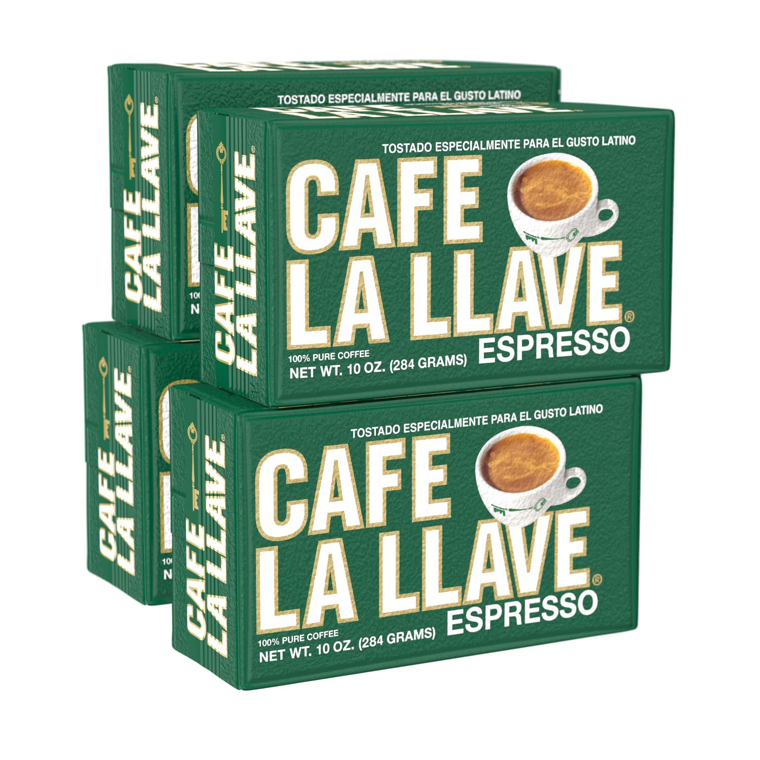 Cafe La Llave Dark Roast Ground Espresso Coffee, 10 oz Bricks