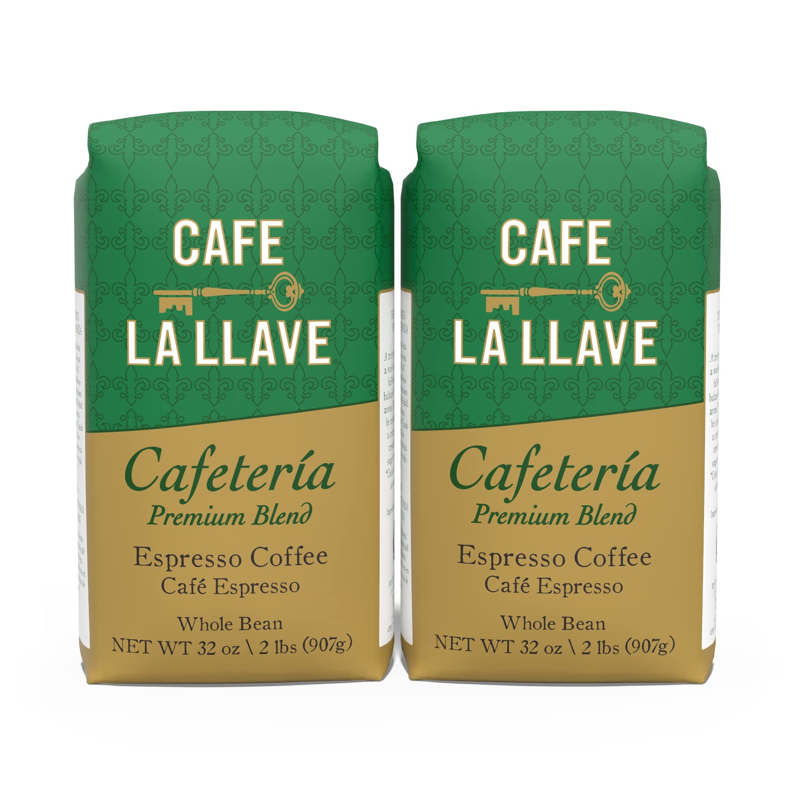 Cafe La Llave Whole Bean Espresso Coffee, Premium Dark Roast