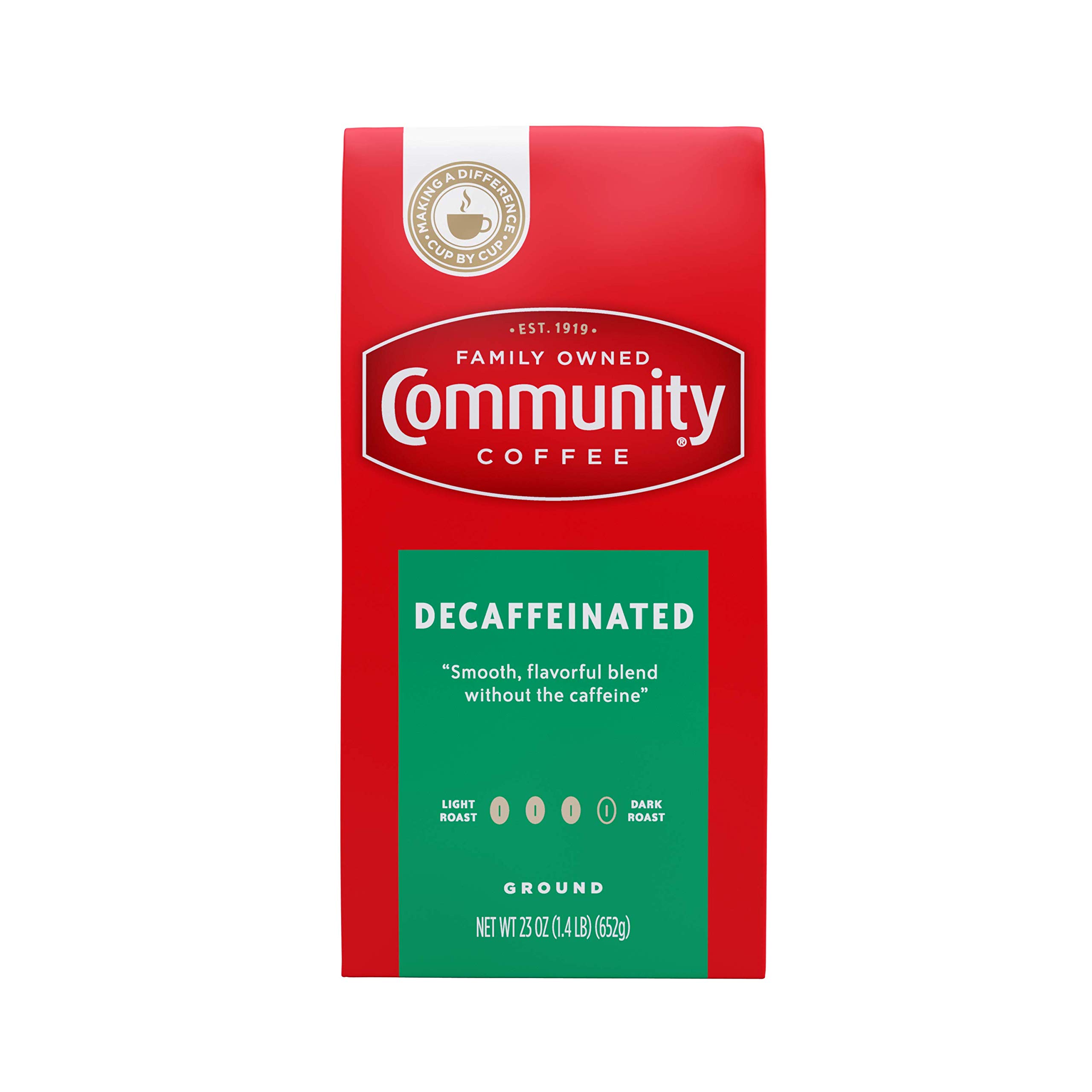 Community Coffee Decaffeinated Medium-Dark Roast 23 Ounce