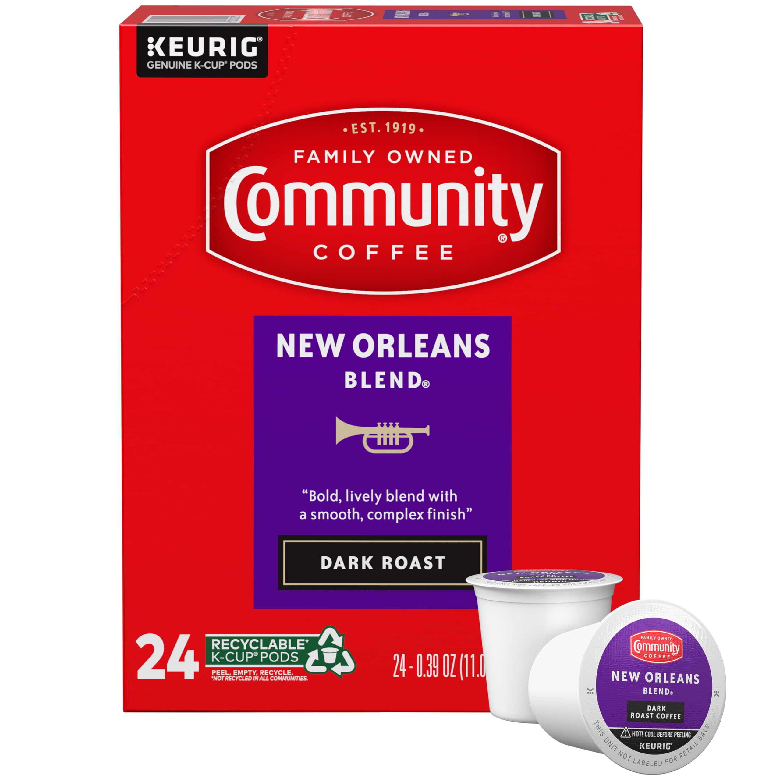 Community Coffee New Orleans Blend 24 Count Coffee Pods