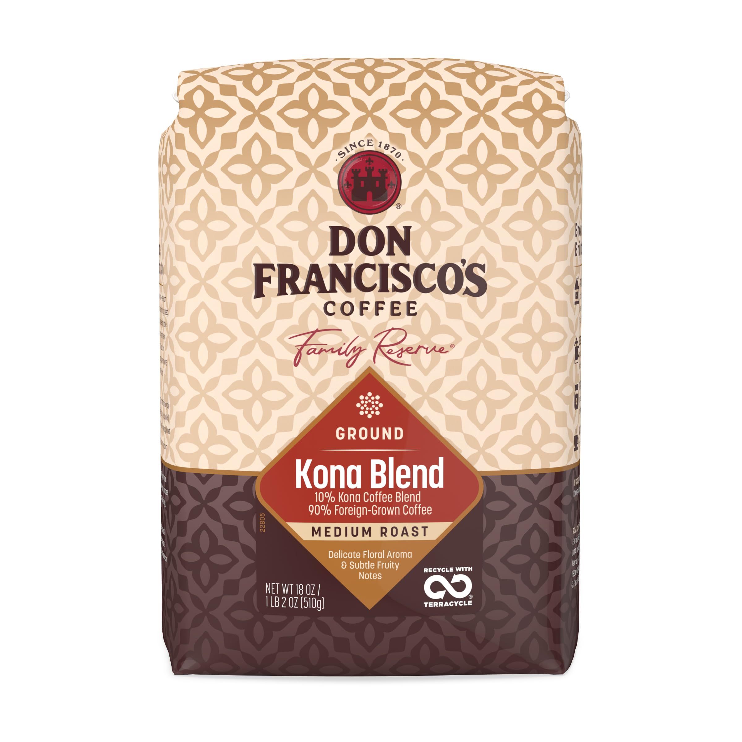 Don Francisco's Kona Blend Ground Coffee, Medium Roast