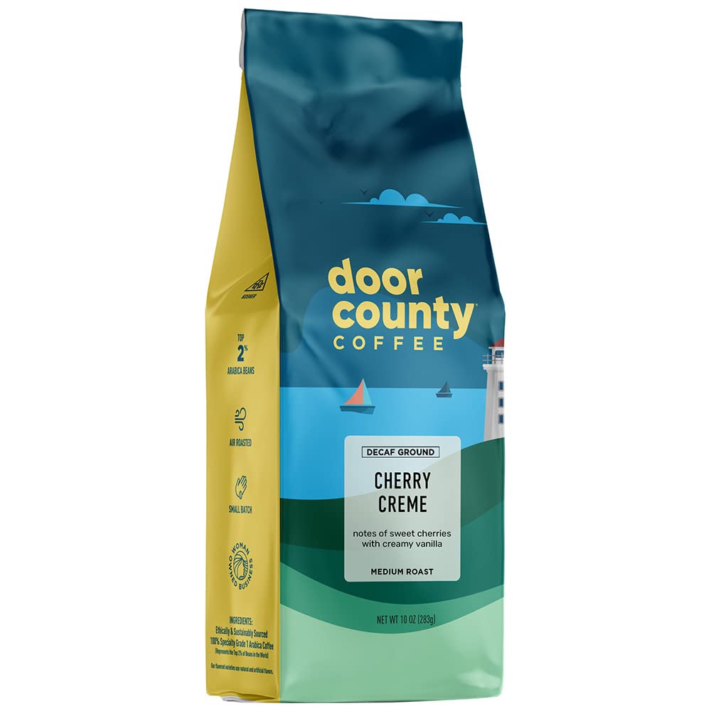 Door County Coffee Cherry Creme DECAF Flavored Coffee