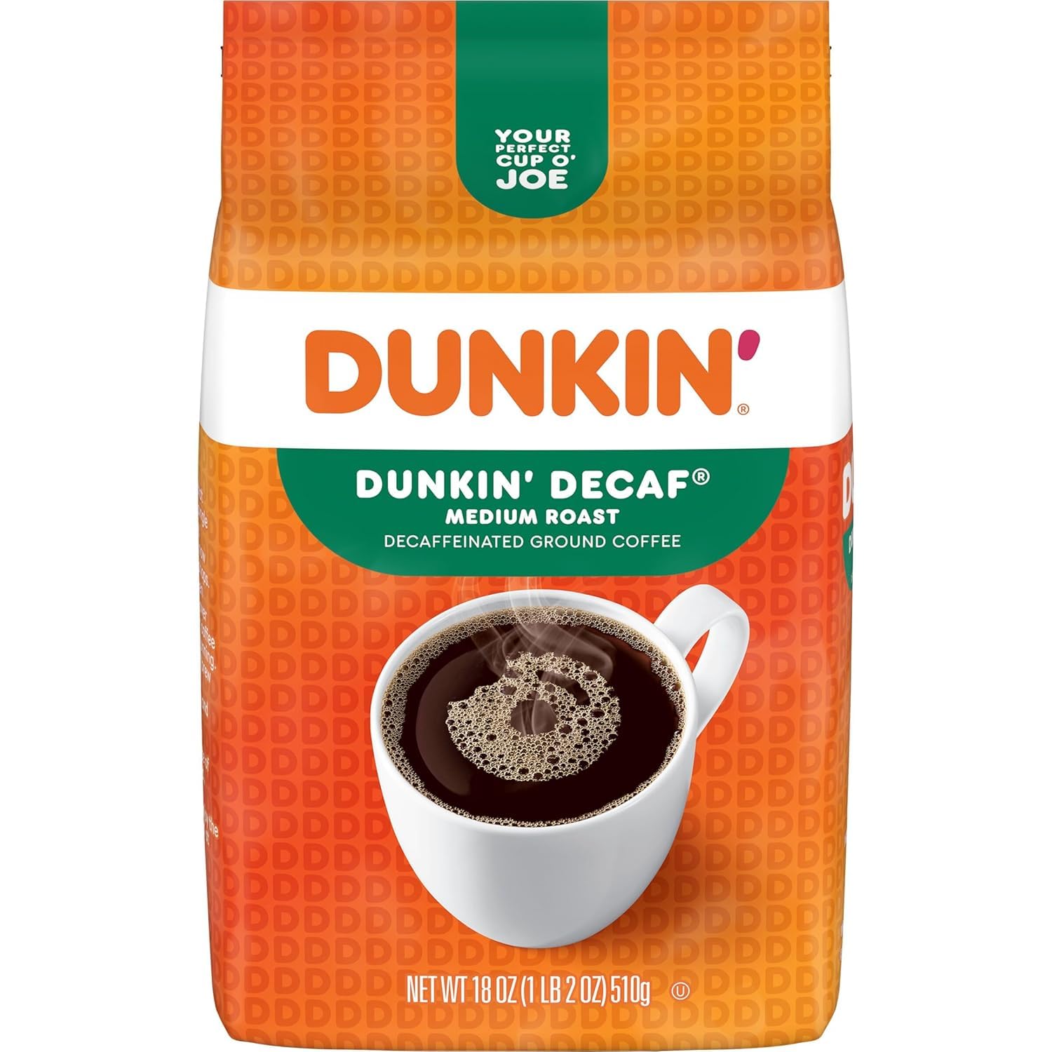 Dunkin' Decaf Ground Coffee, Medium Roast
