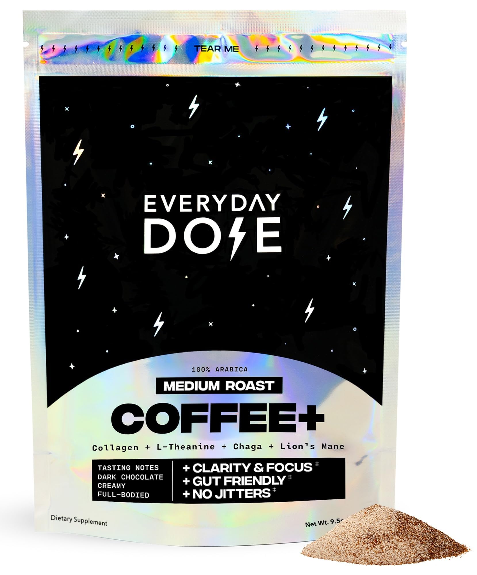 Everyday Dose Bold Medium Roast Mushroom Coffee 90mg Caffeine