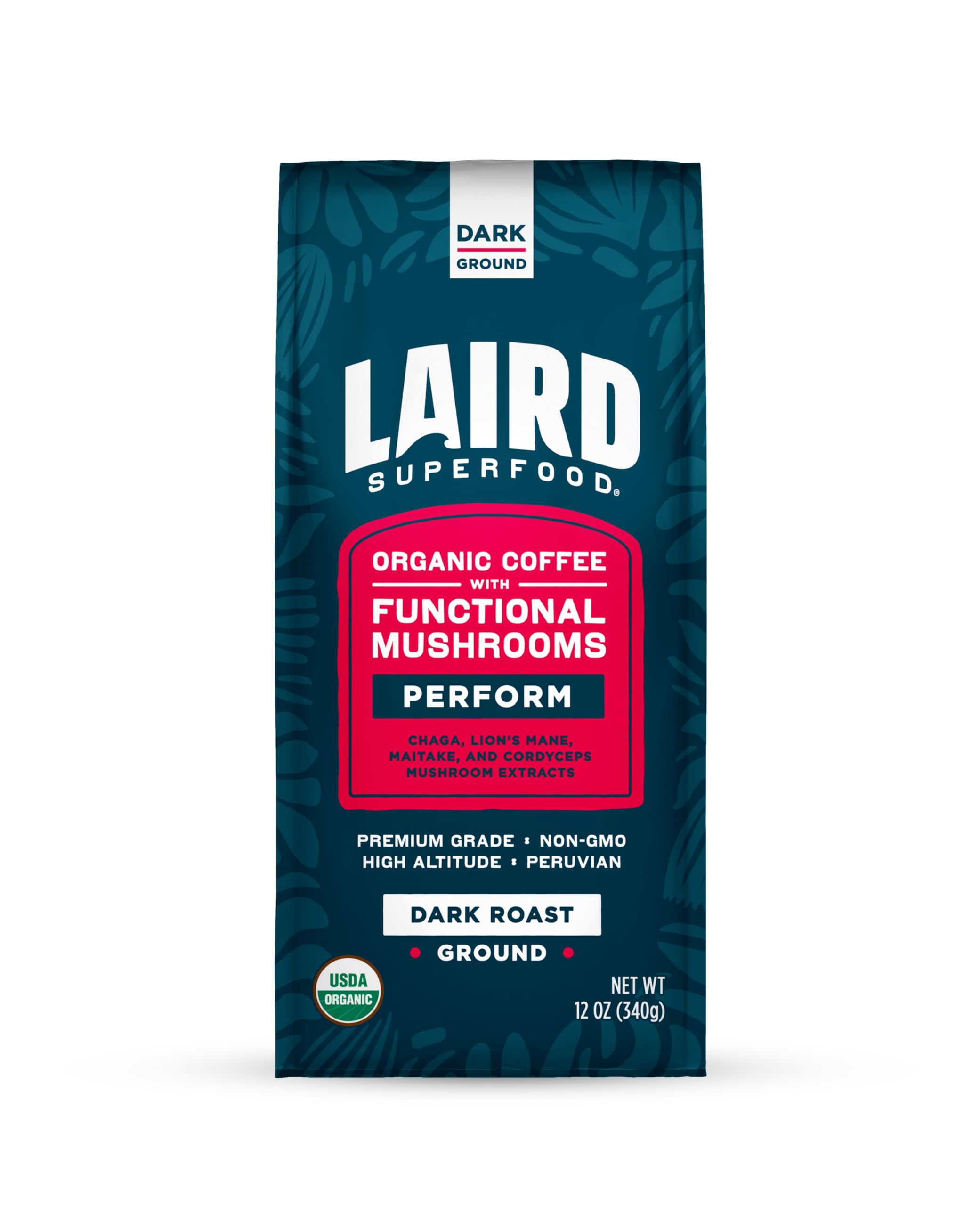 Laird Superfood Peruvian Dark Roast Coffee with Functional