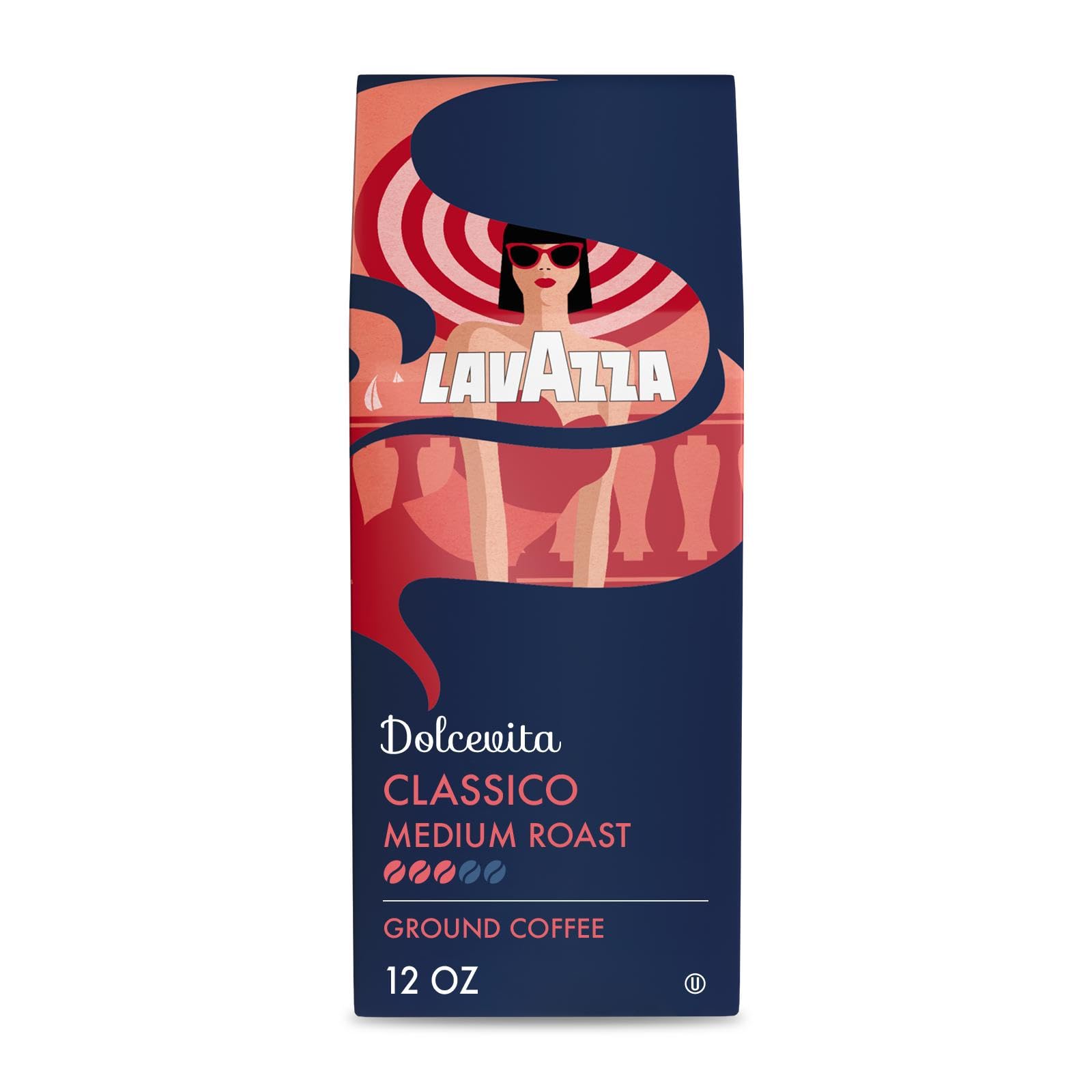 Lavazza Dolcevita Classico Ground Coffee 12oz Bag, Medium Roast