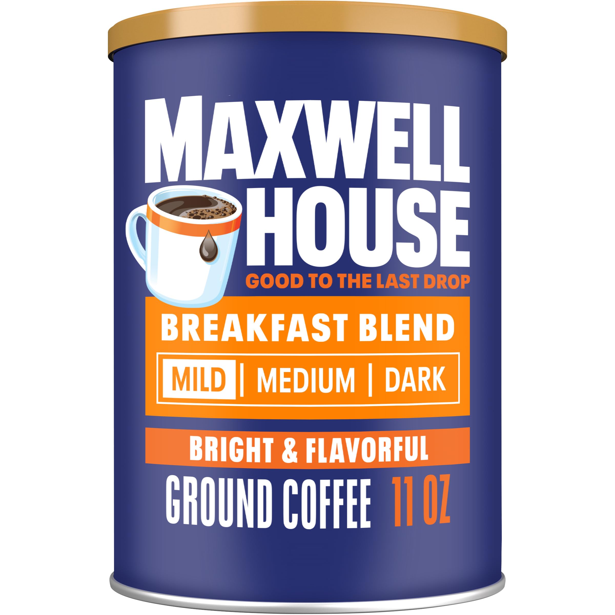 Maxwell House Breakfast Blend Ground Coffee, Light Roast