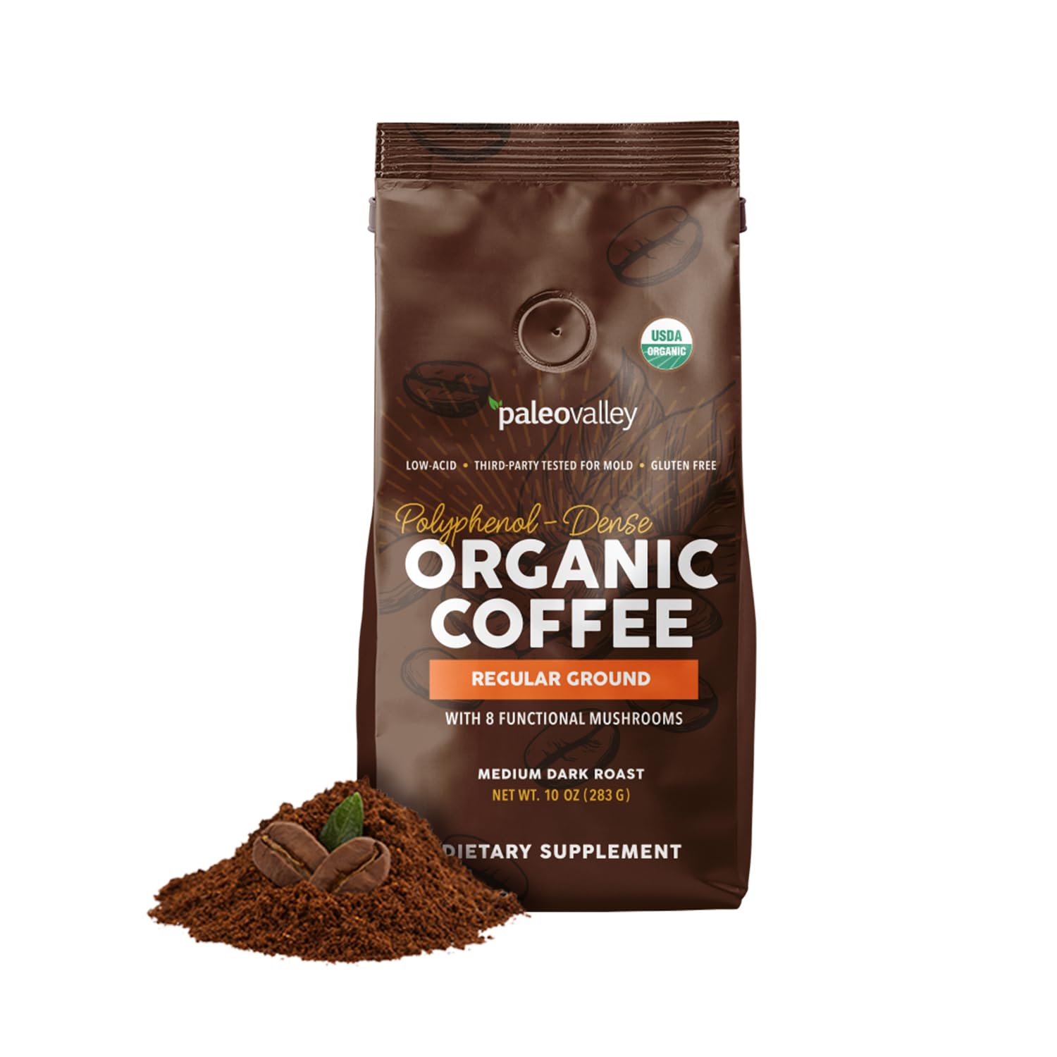 Paleovalley Organic Ground Coffee, 10oz