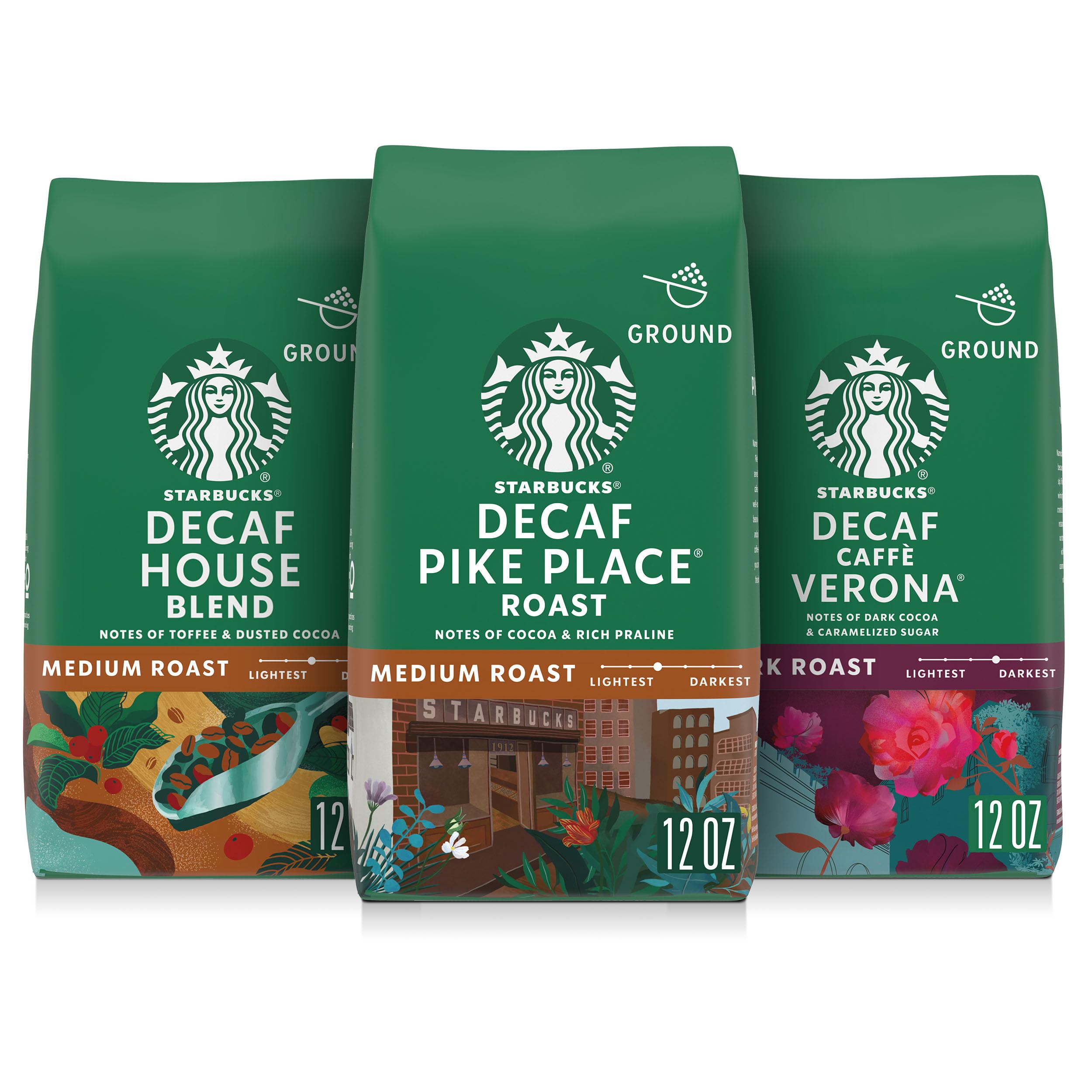 Starbucks Ground Coffee, Medium & Dark Roast Hot or Iced Coffee