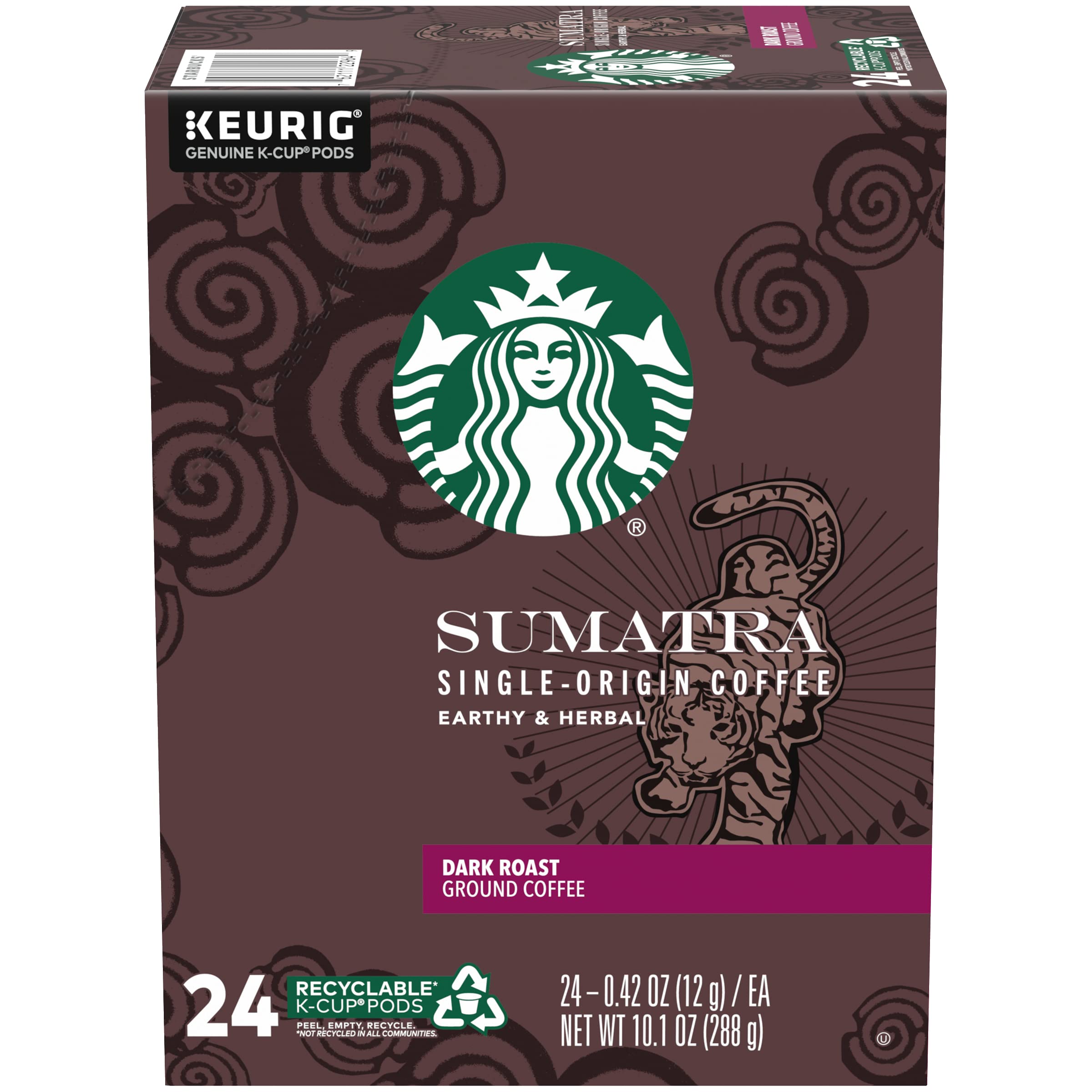 Starbucks Sumatra Coffee K-Cups Sumatra 1 Count