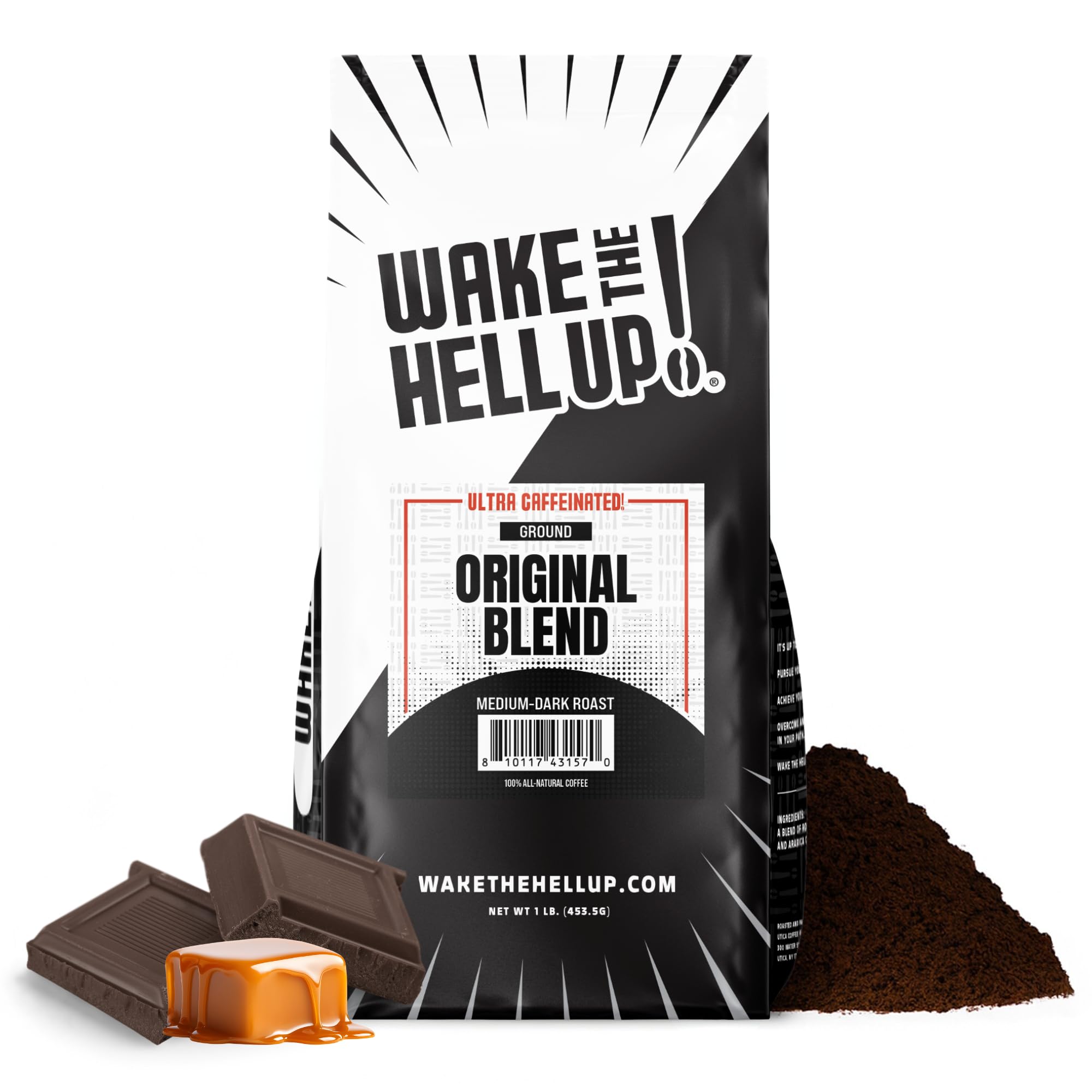 Wake The Hell Up! 1lb Ultra-Caffeinated Original Ground Coffee