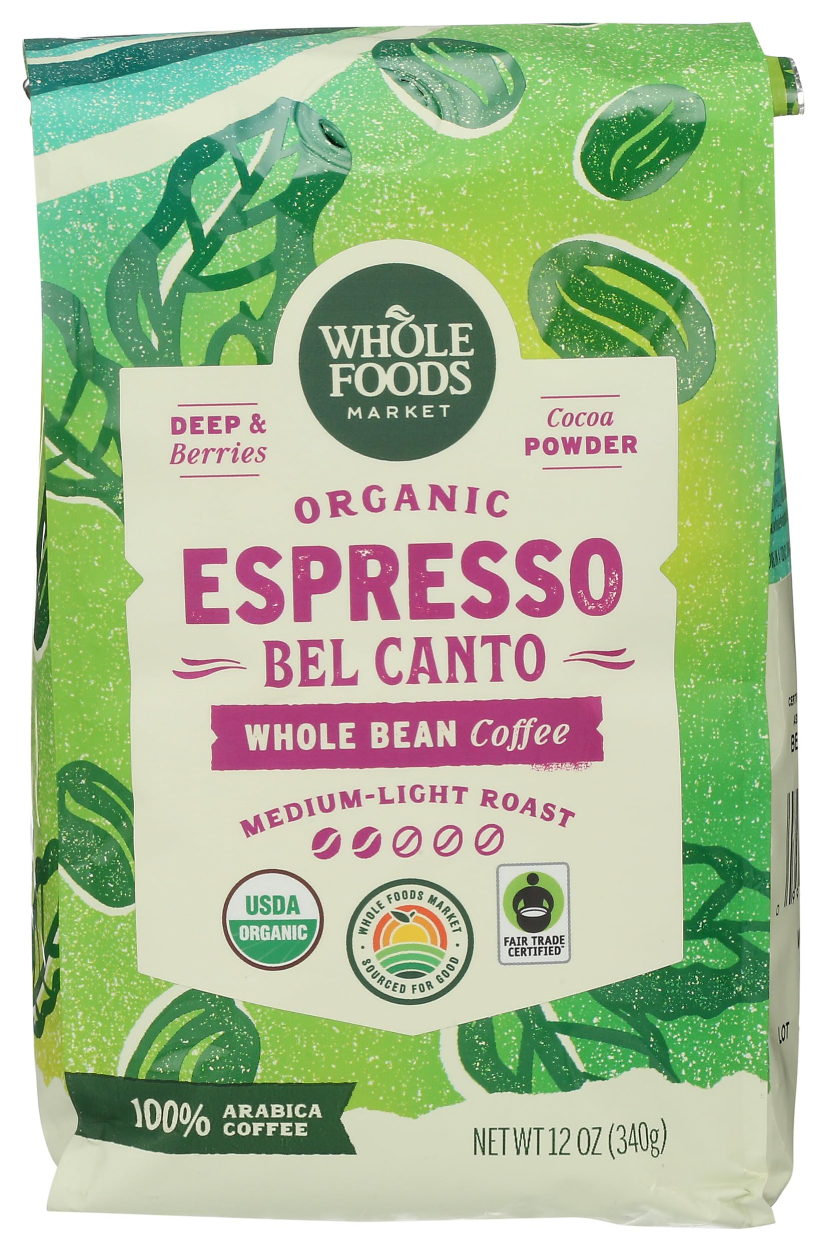 Whole Foods Market, Organic Espresso Bel Canto Whole Bean Coffee