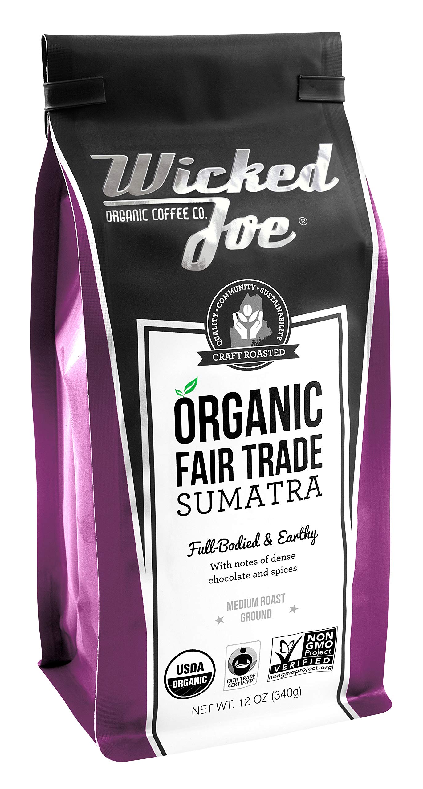 Wicked Joe Coffee Sumatra Ground, 12 oz